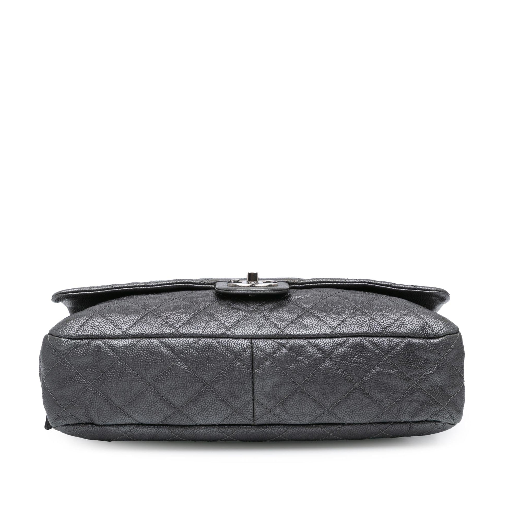 Chanel Jumbo Quilted Caviar Easy Flap Handbag