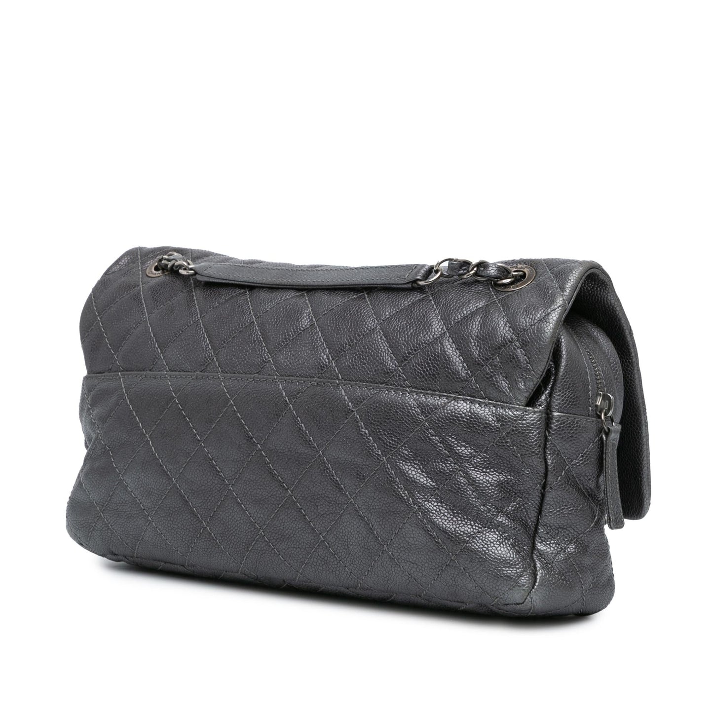 Chanel Jumbo Quilted Caviar Easy Flap Handbag