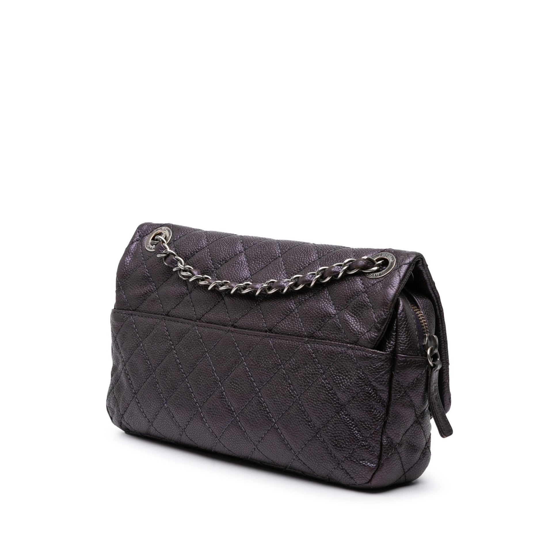 Chanel Jumbo Quilted Caviar Easy Flap Handbag Easy Flap