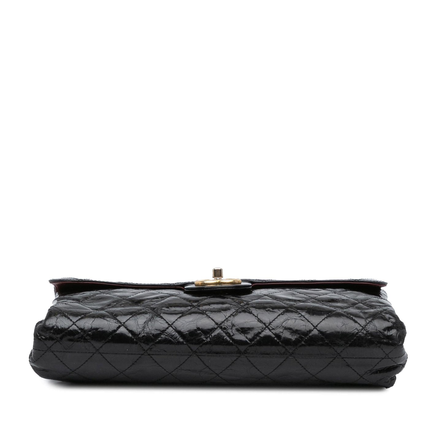 Chanel Jumbo Quilted Glazed Calfskin Clams Pocket Handbag