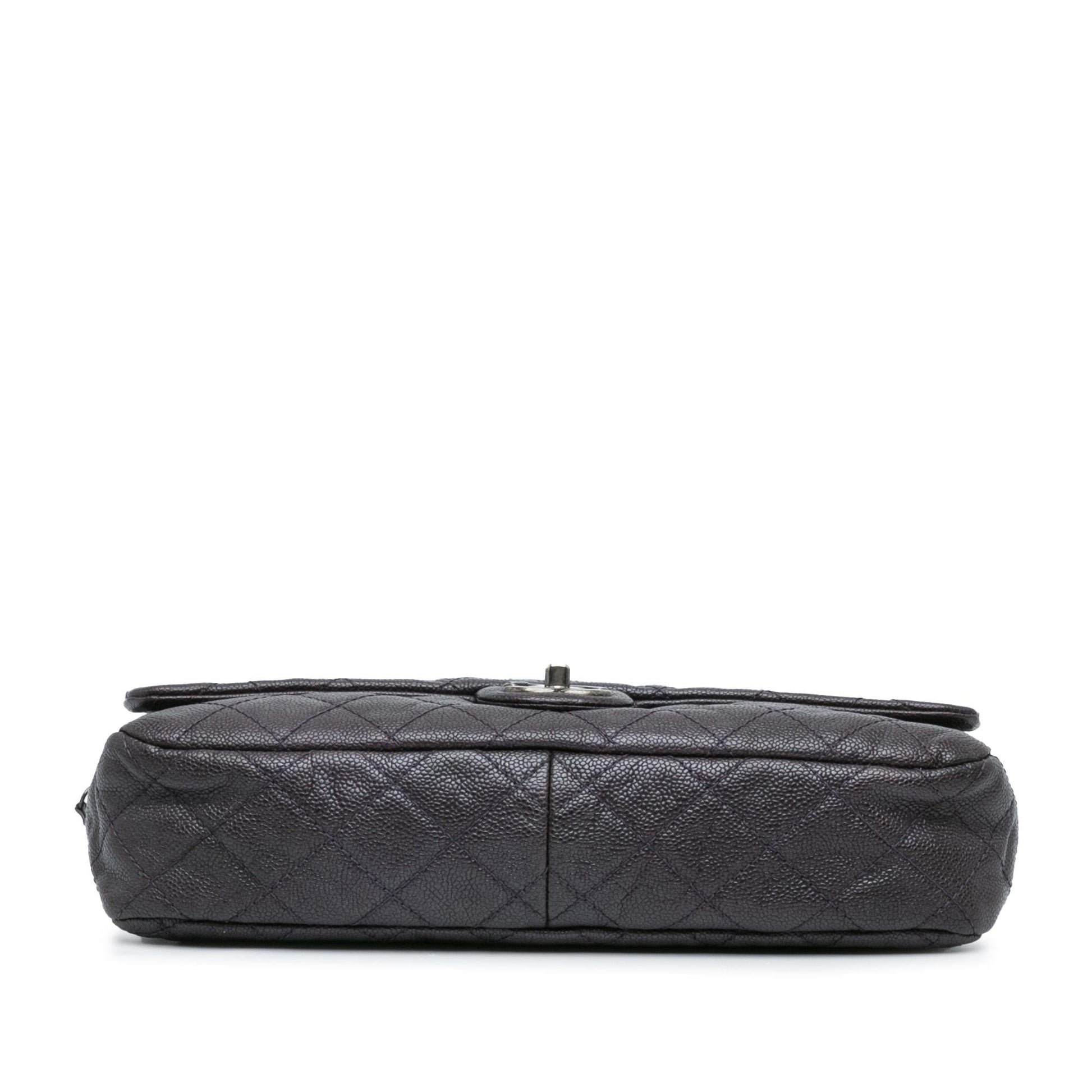Chanel Jumbo Quilted Iridescent Caviar Easy Flap Handbag Flap 1