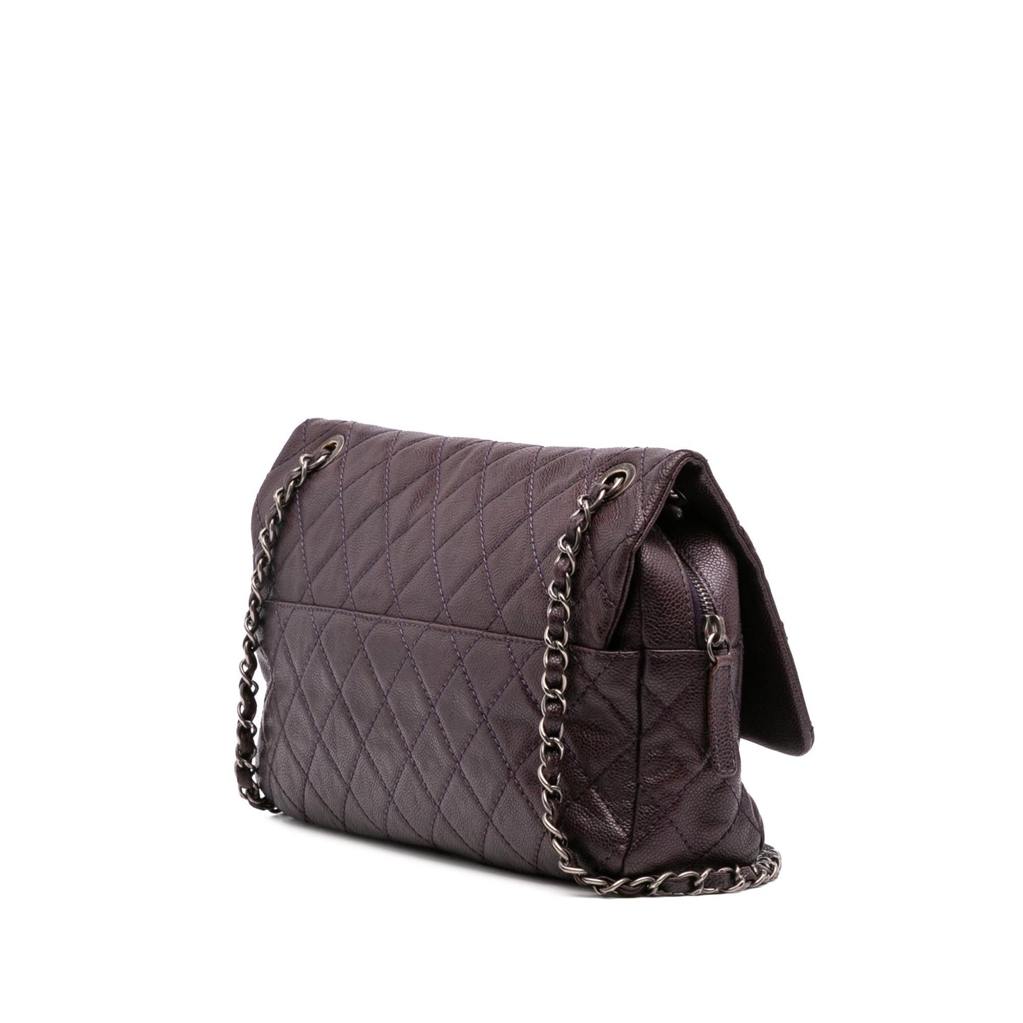 Chanel Jumbo Quilted Iridescent Caviar Easy Flap Handbag Flap 3