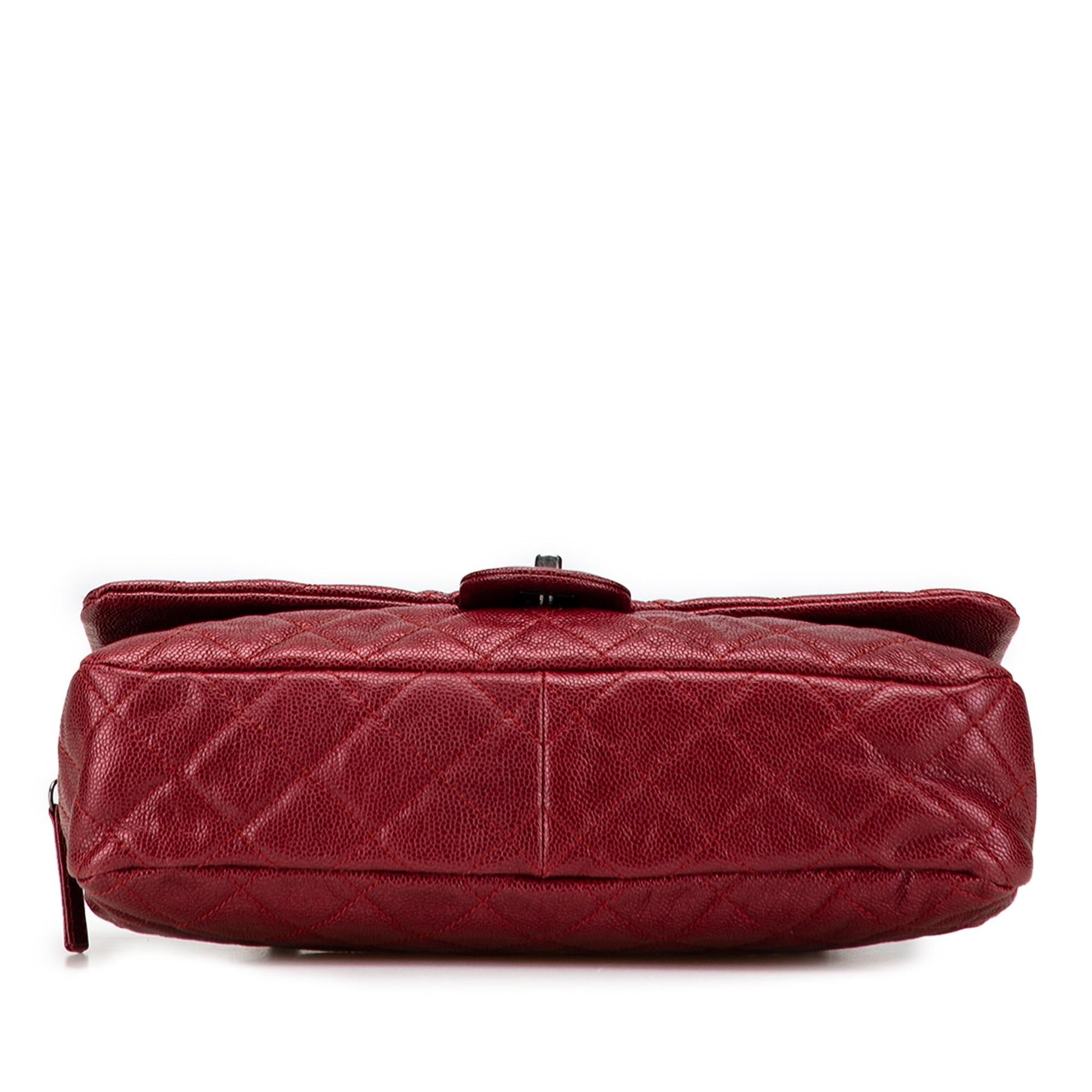 Chanel Jumbo Quilted Iridescent Caviar Easy Flap Handbag Flap 4