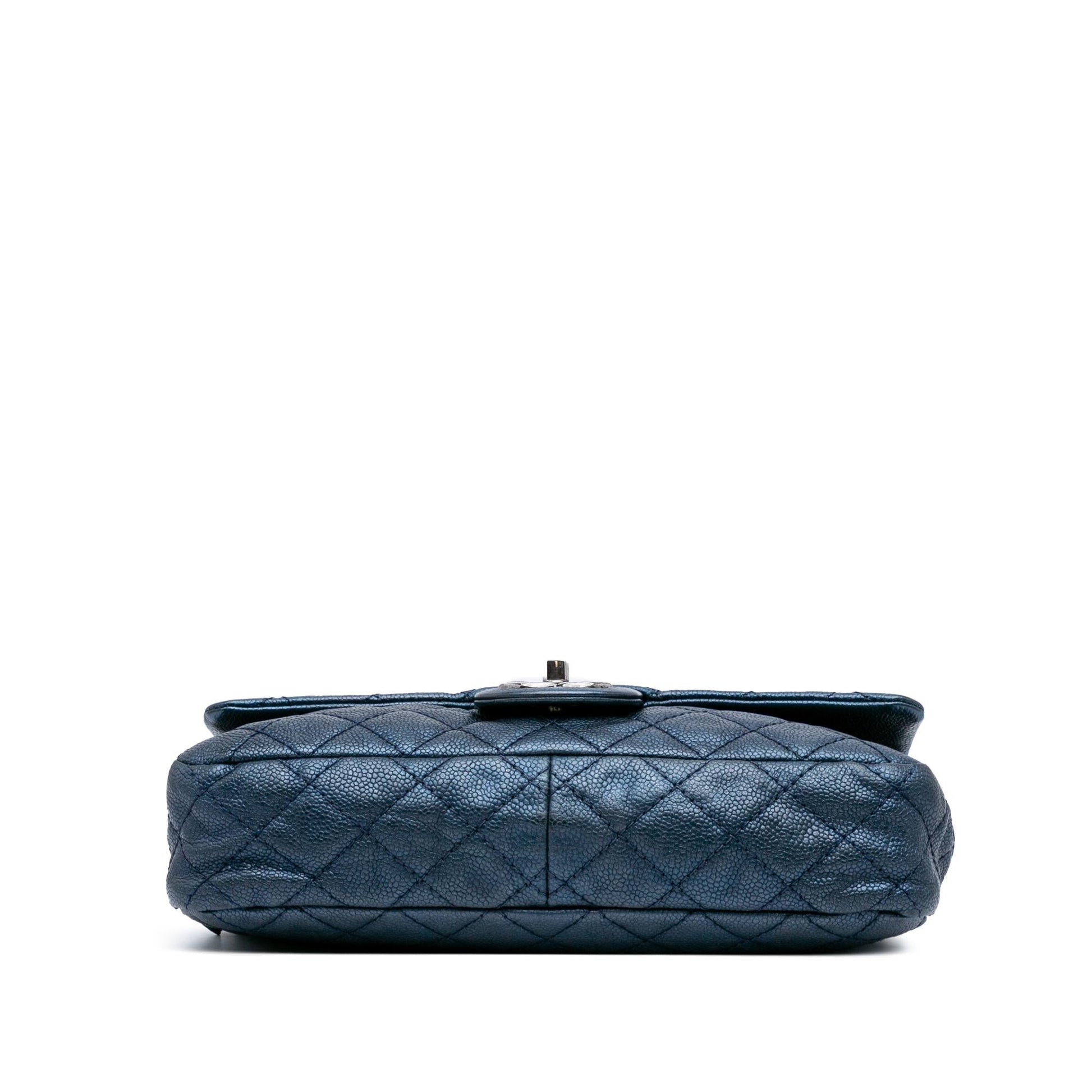 Chanel Jumbo Quilted Iridescent Caviar Easy Flap Handbag Flap 5