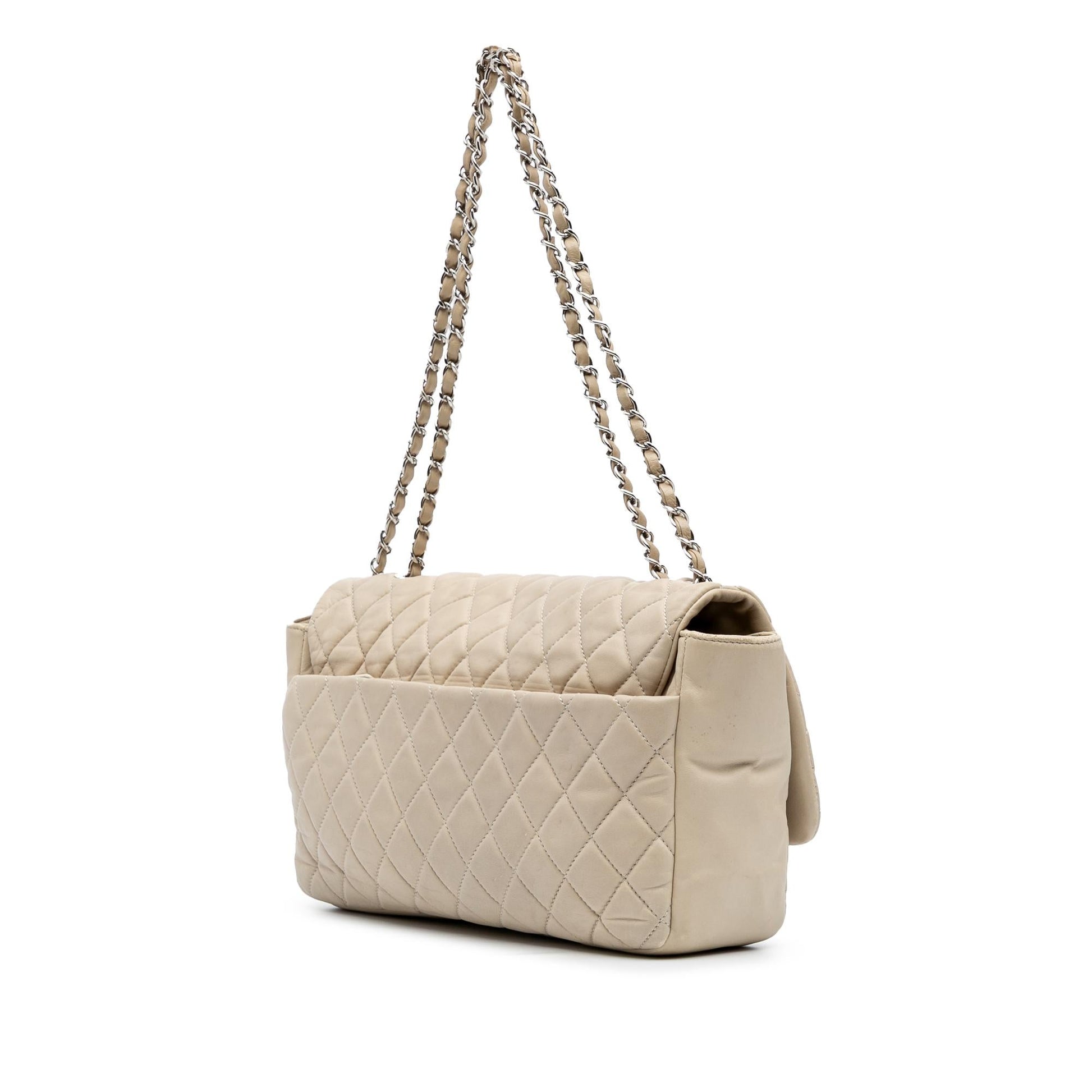 Chanel Jumbo Quilted Lambskin Coco Rain Flap Handbag