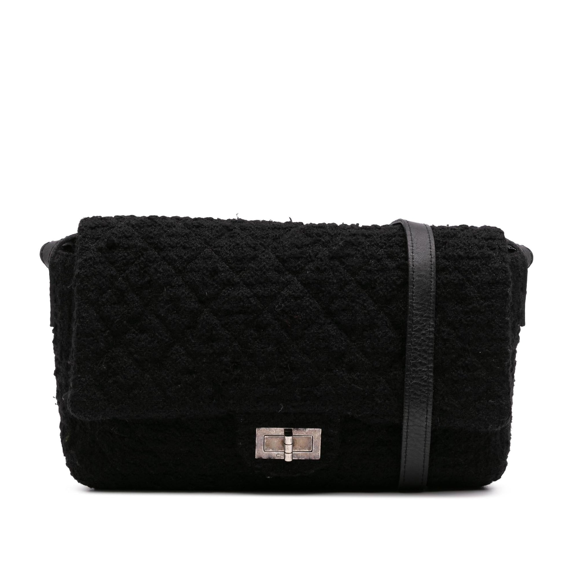Chanel Jumbo Reissue 2.55 Quilted Tweed Easy Messenger Bag