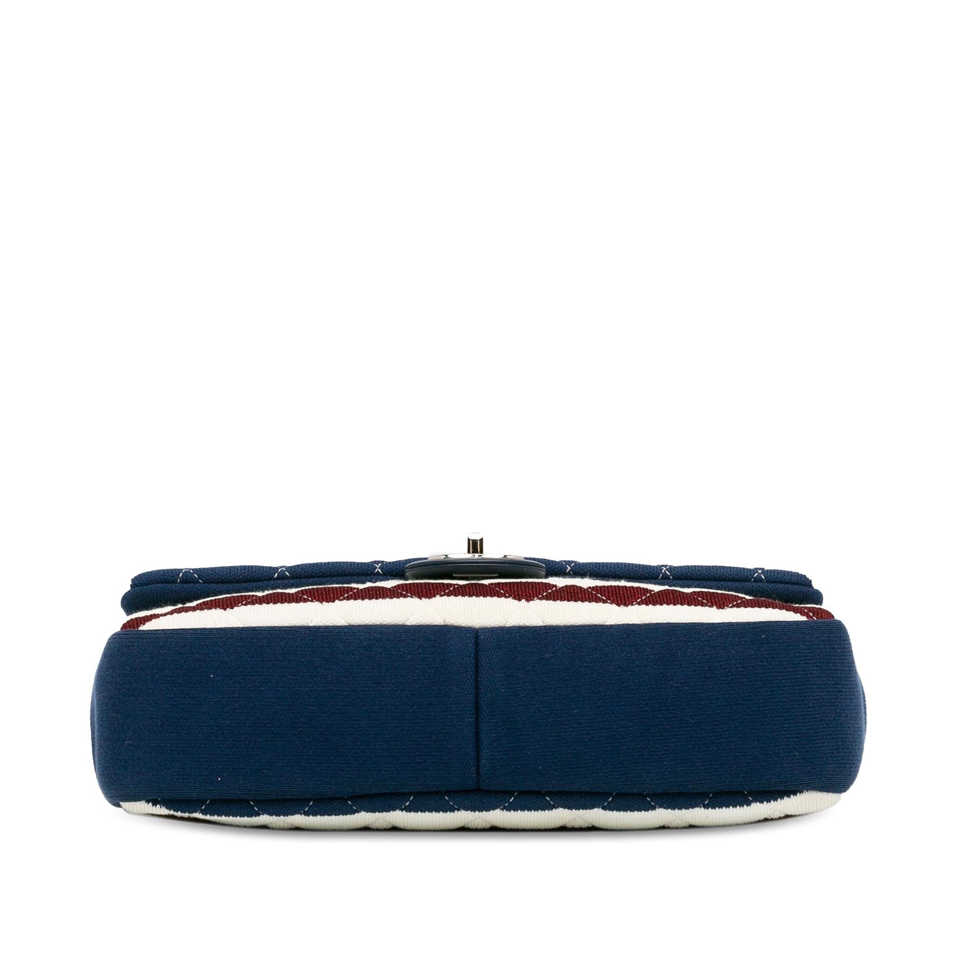 Chanel Jumbo Stripe Jersey Felt and Rope Flap (SHG-1O7u9U)