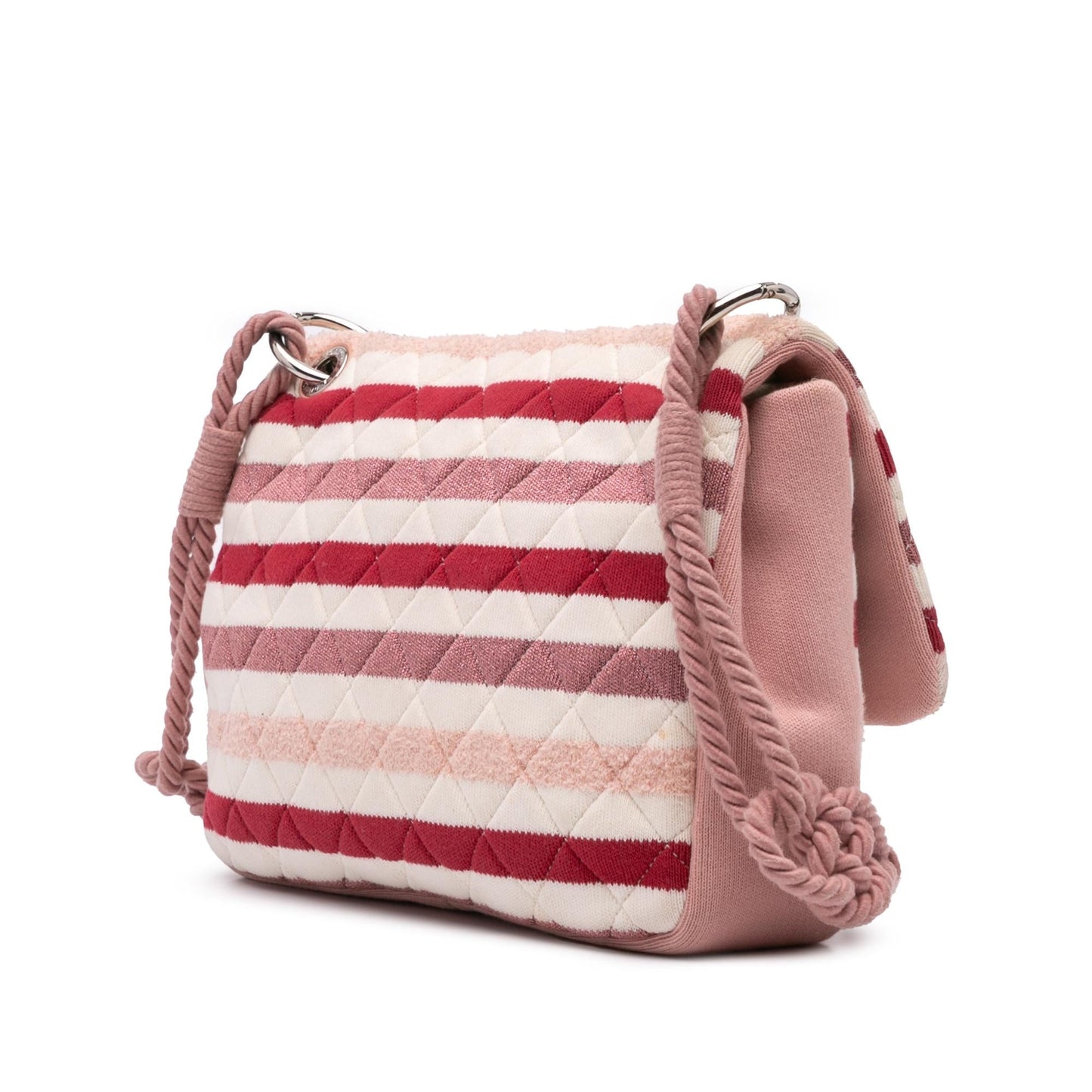 Chanel Jumbo Stripe Jersey Felt Rope Flap Handbag Flap 3