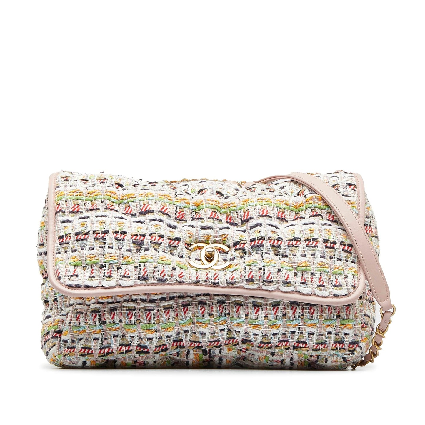 Chanel Jumbo Tweed Chesterfield Single Flap SHG-QQOQlV Handbag