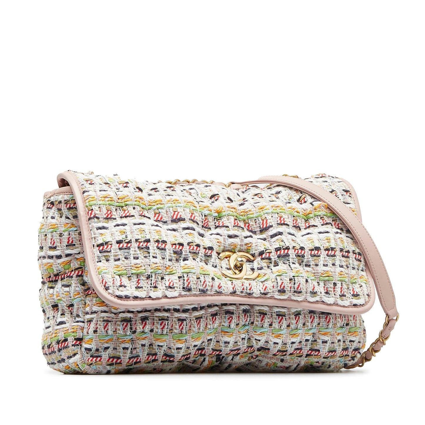 Chanel Jumbo Tweed Chesterfield Single Flap SHG-QQOQlV Handbag