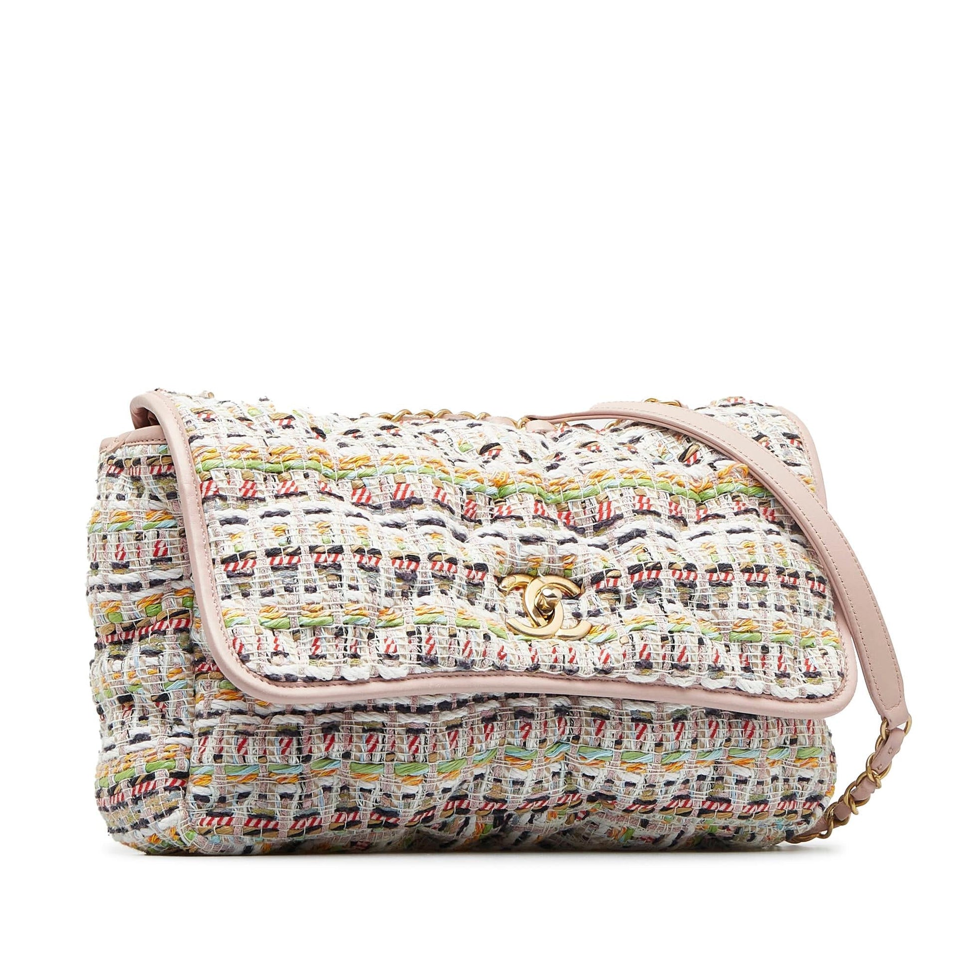 Chanel Jumbo Tweed Chesterfield Single Flap SHG-QQOQlV Handbag