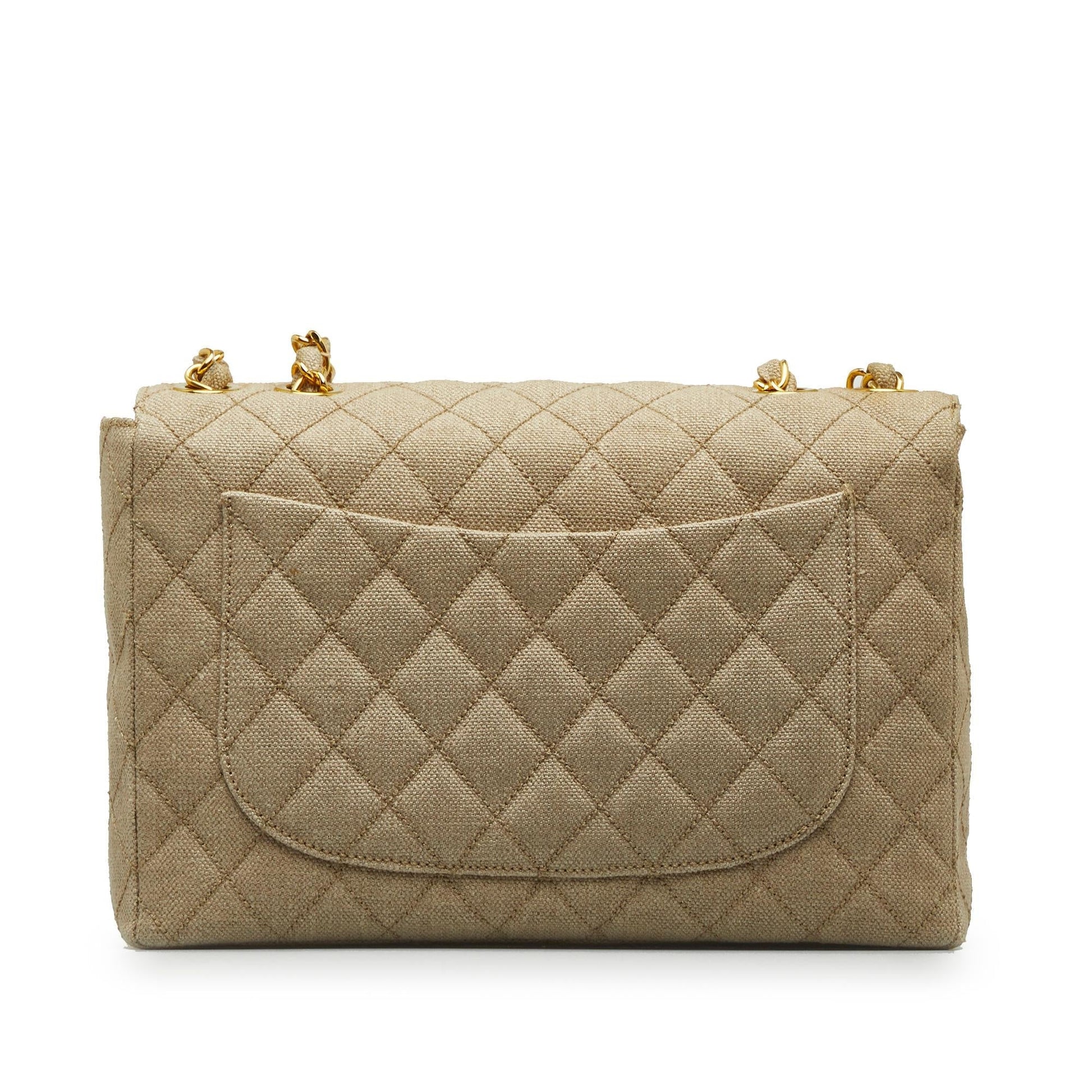 Chanel Jumbo XL Classic Cotton Single Flap Handbag