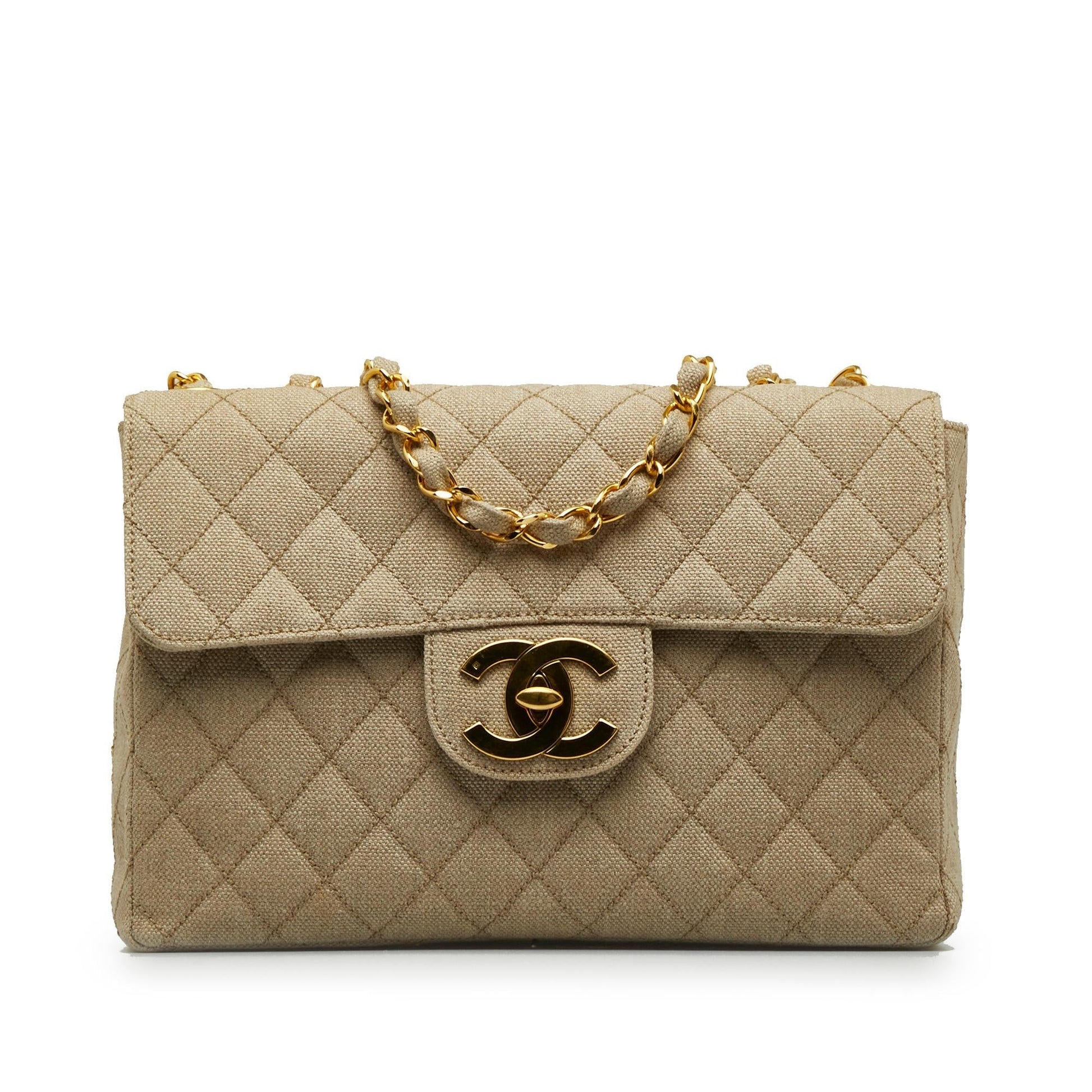 Chanel Jumbo XL Classic Cotton Single Flap Handbag