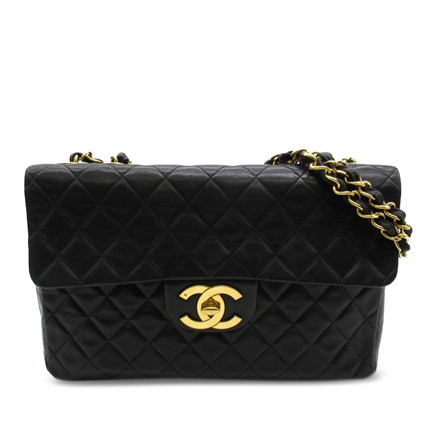 Chanel Jumbo Xl Classic Lambskin Maxi Single Flap (Shg-Ye27Fd) Bag