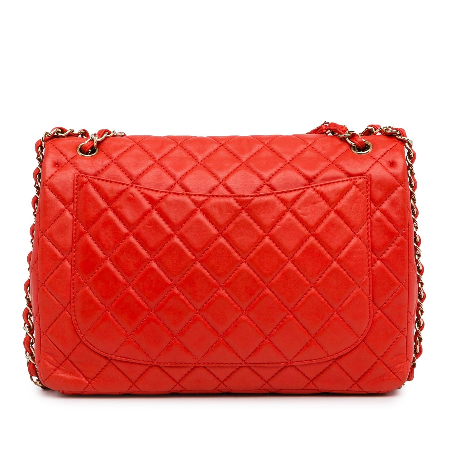 Chanel Jumbo XL Classic Lambskin Single Flap Handbag Shg Vp2Npo
