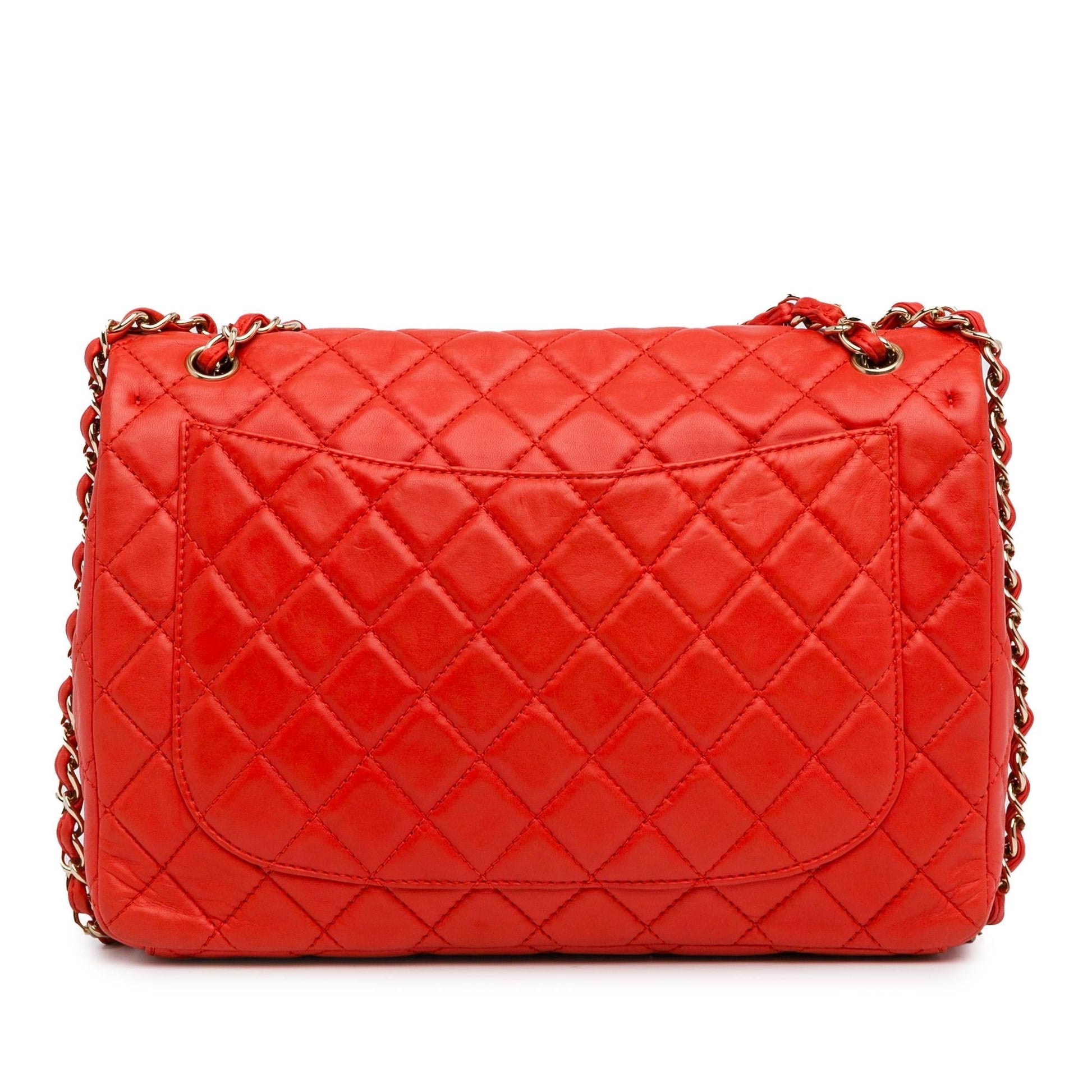 Chanel Jumbo Xl Classic Lambskin Single Flap (Shg-Vp2Npo) Bag
