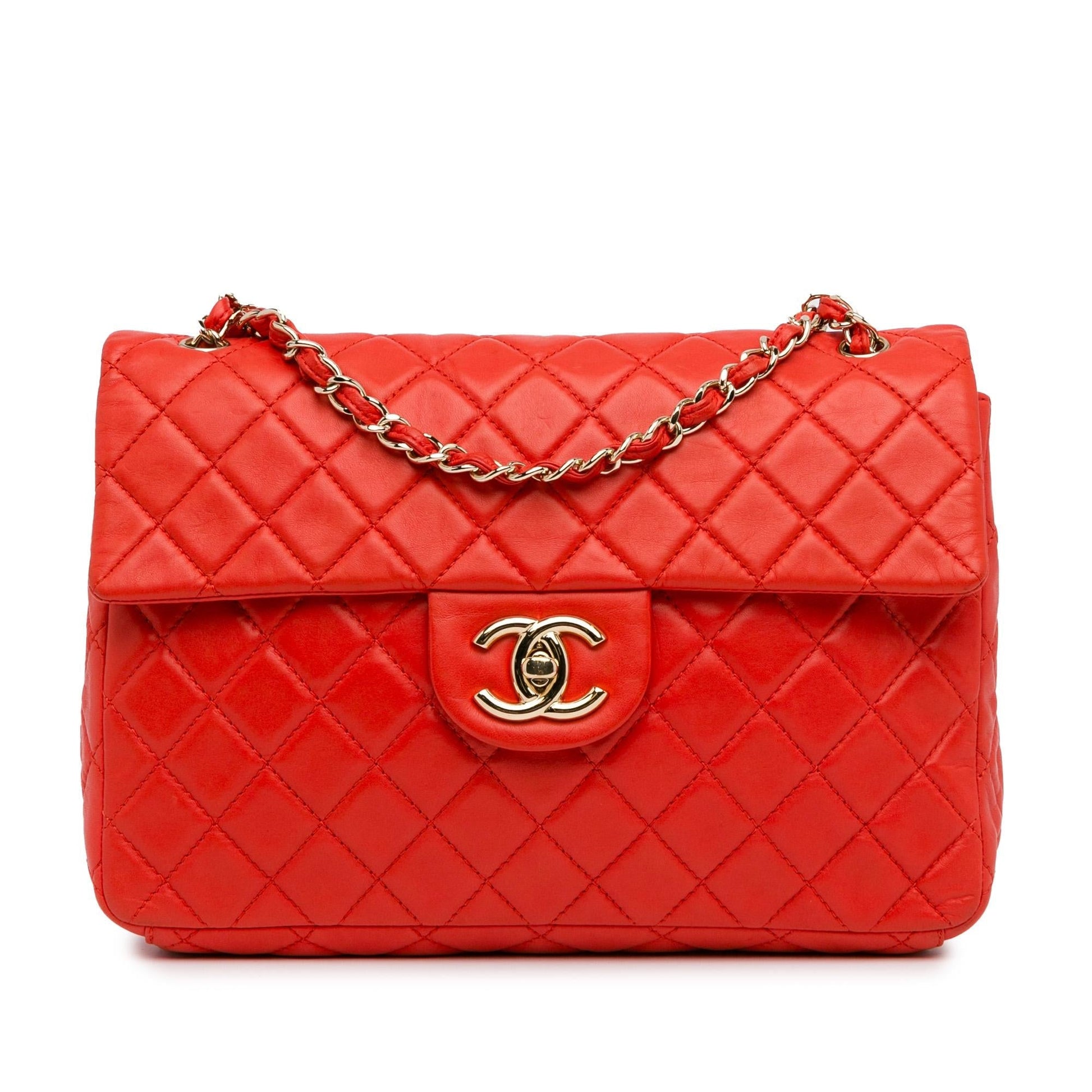 Chanel Jumbo XL Classic Lambskin Single Flap Handbag Shg Vp2Npo