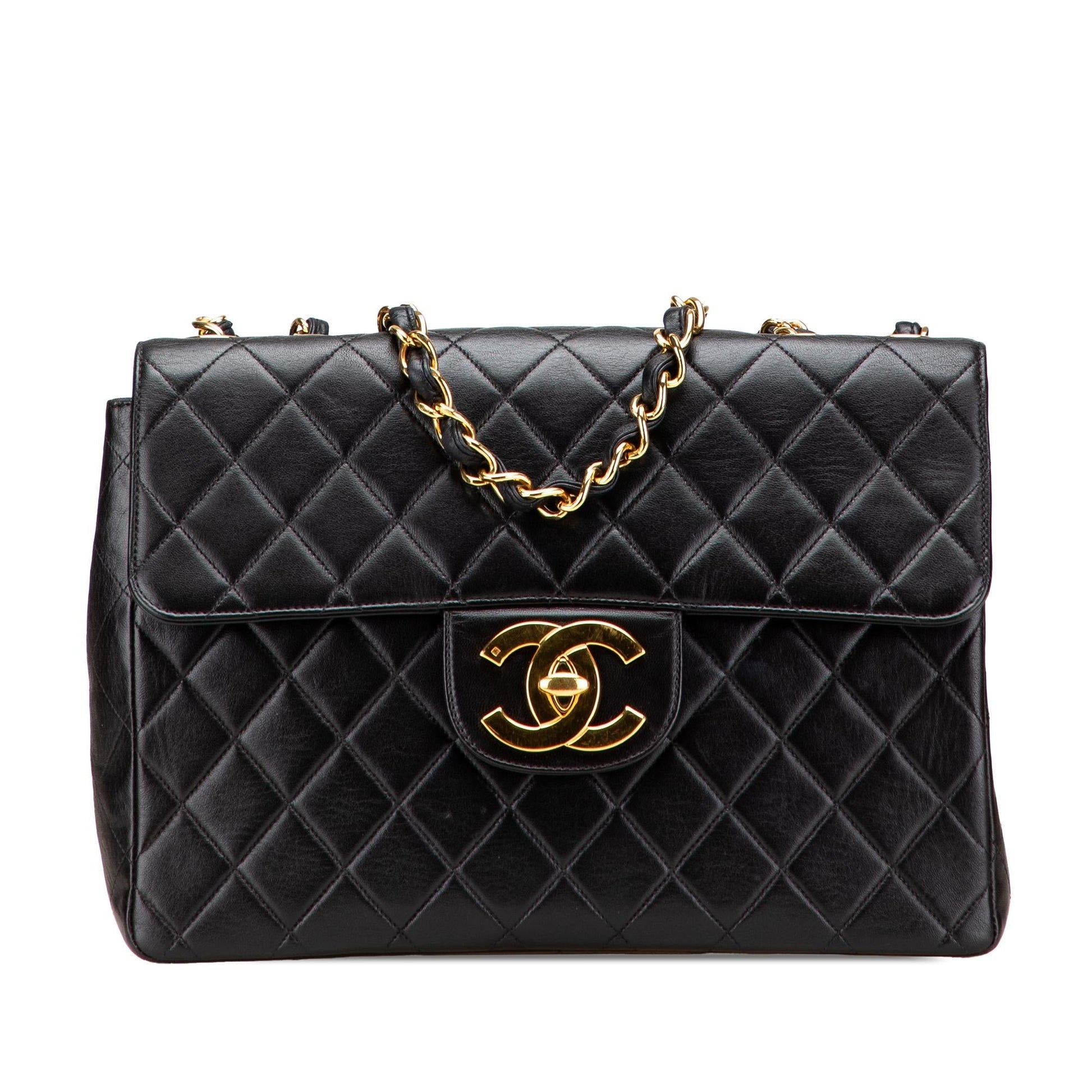 Chanel Jumbo XL Classic Lambskin Single Flap Handbag Flap 3