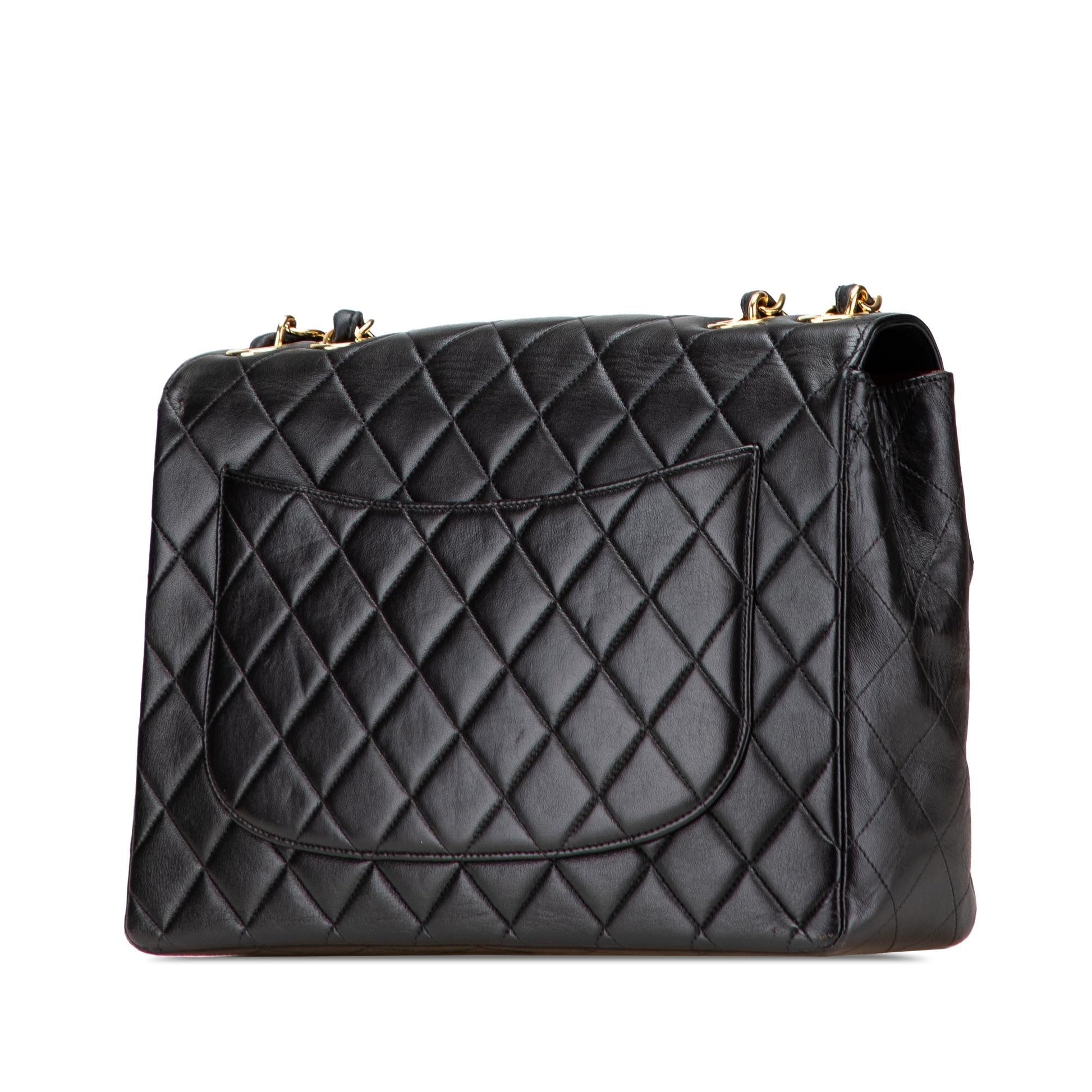 Chanel Jumbo XL Classic Lambskin Single Flap Handbag Flap 3