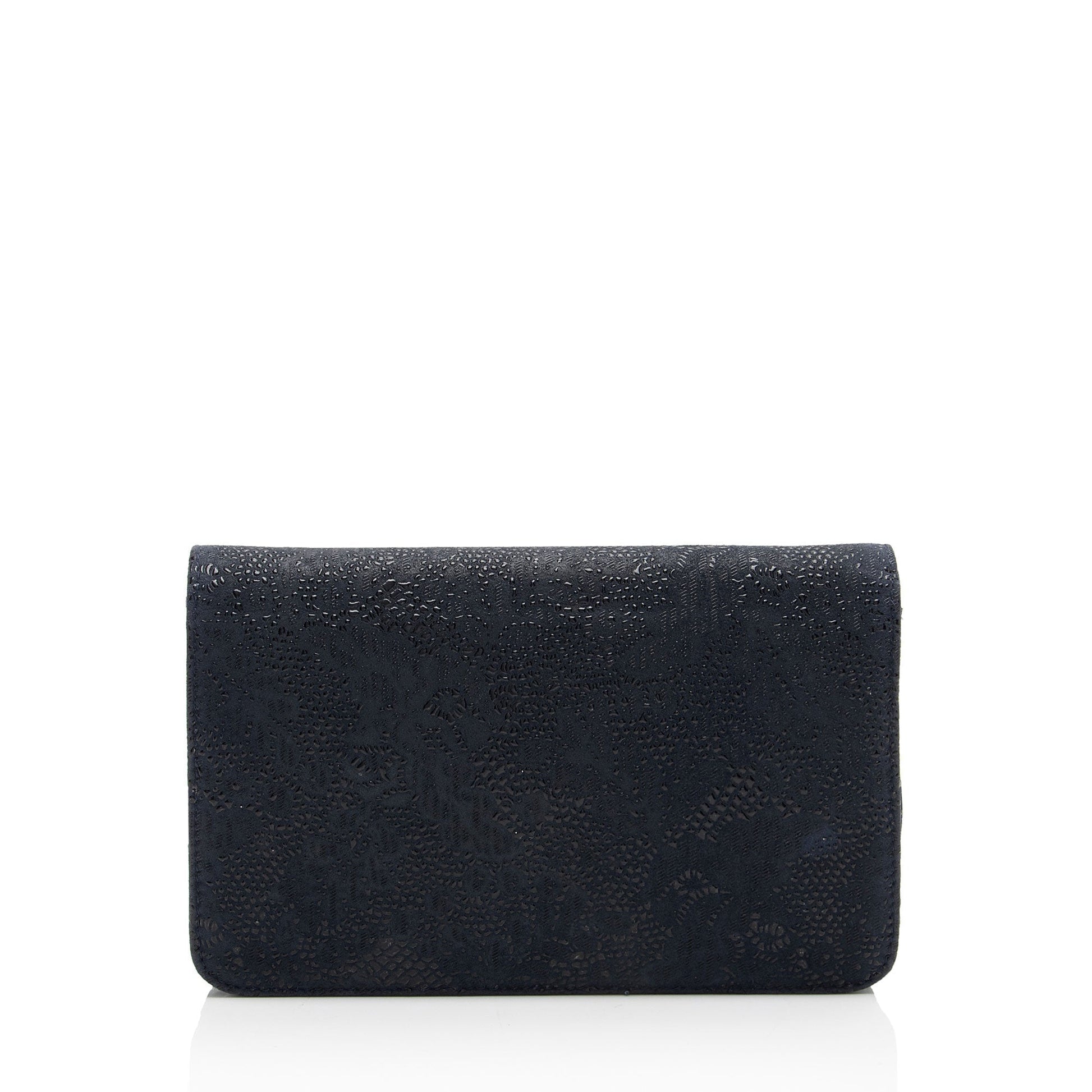 Chanel Lace Embossed Goatskin Classic Wallet on Chain (SHF-ZHPm4Q)
