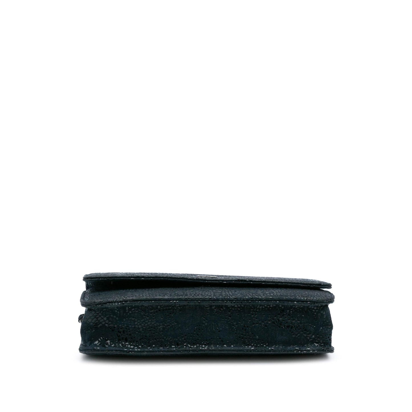 Chanel Lace Overlay Goatskin On Wallet Case