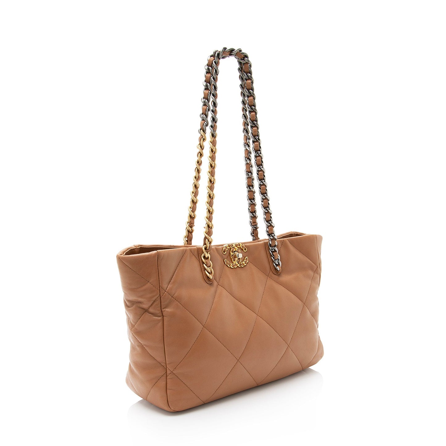Chanel Lambskin 19 East West Shopping Tote Bag