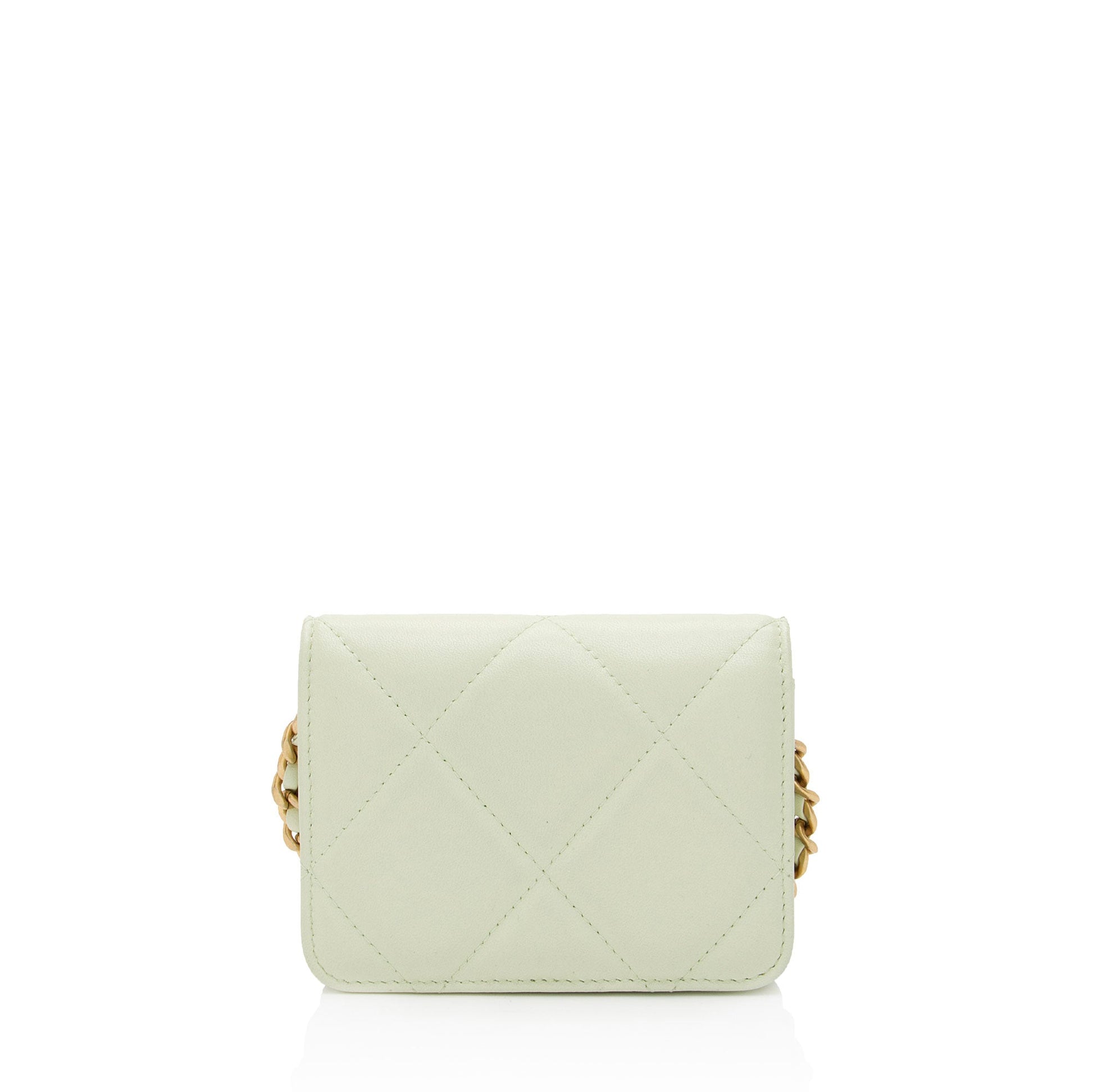 Chanel Lambskin 19 Flap Coin Purse on Wallet Case