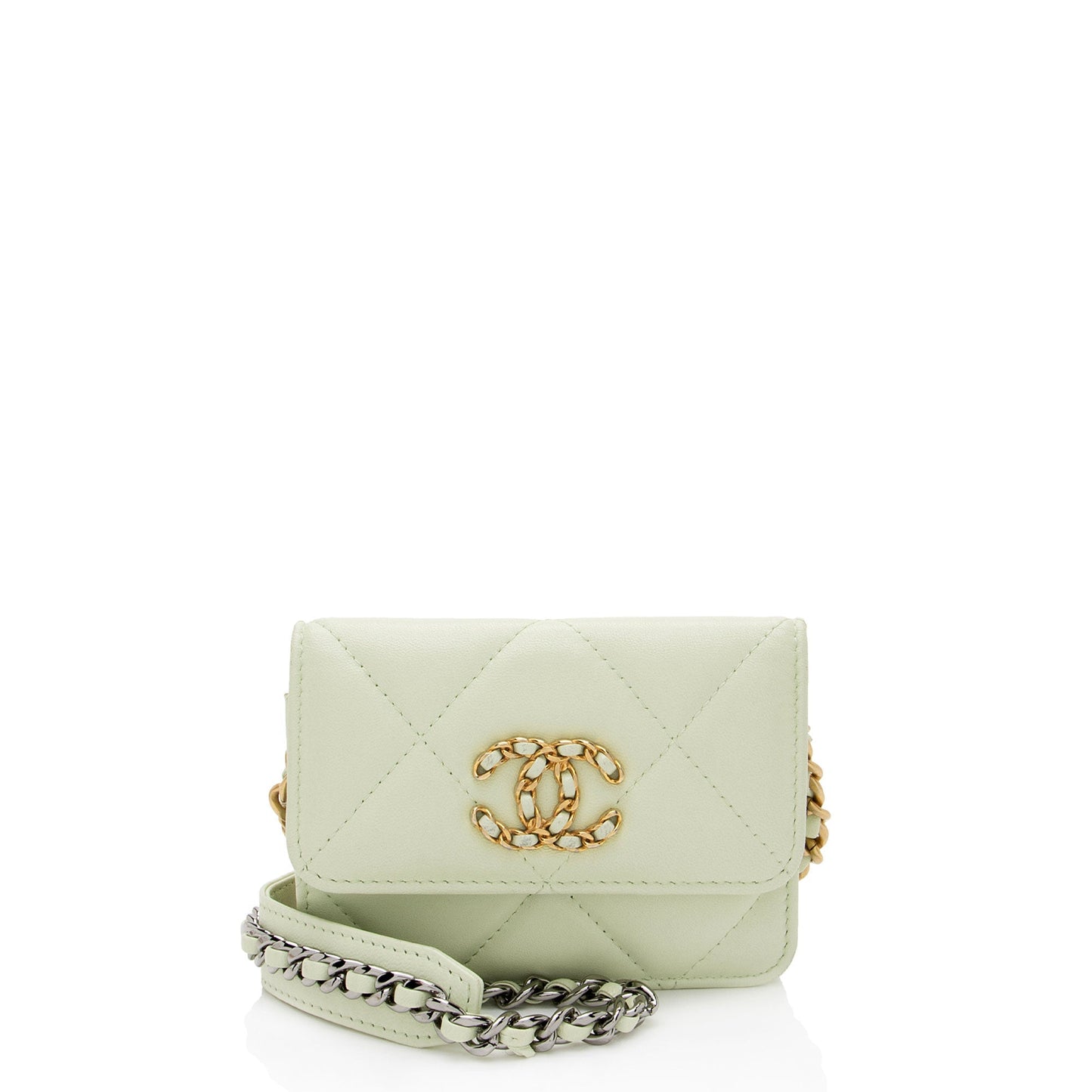Chanel Lambskin 19 Flap Coin Purse on Wallet Case