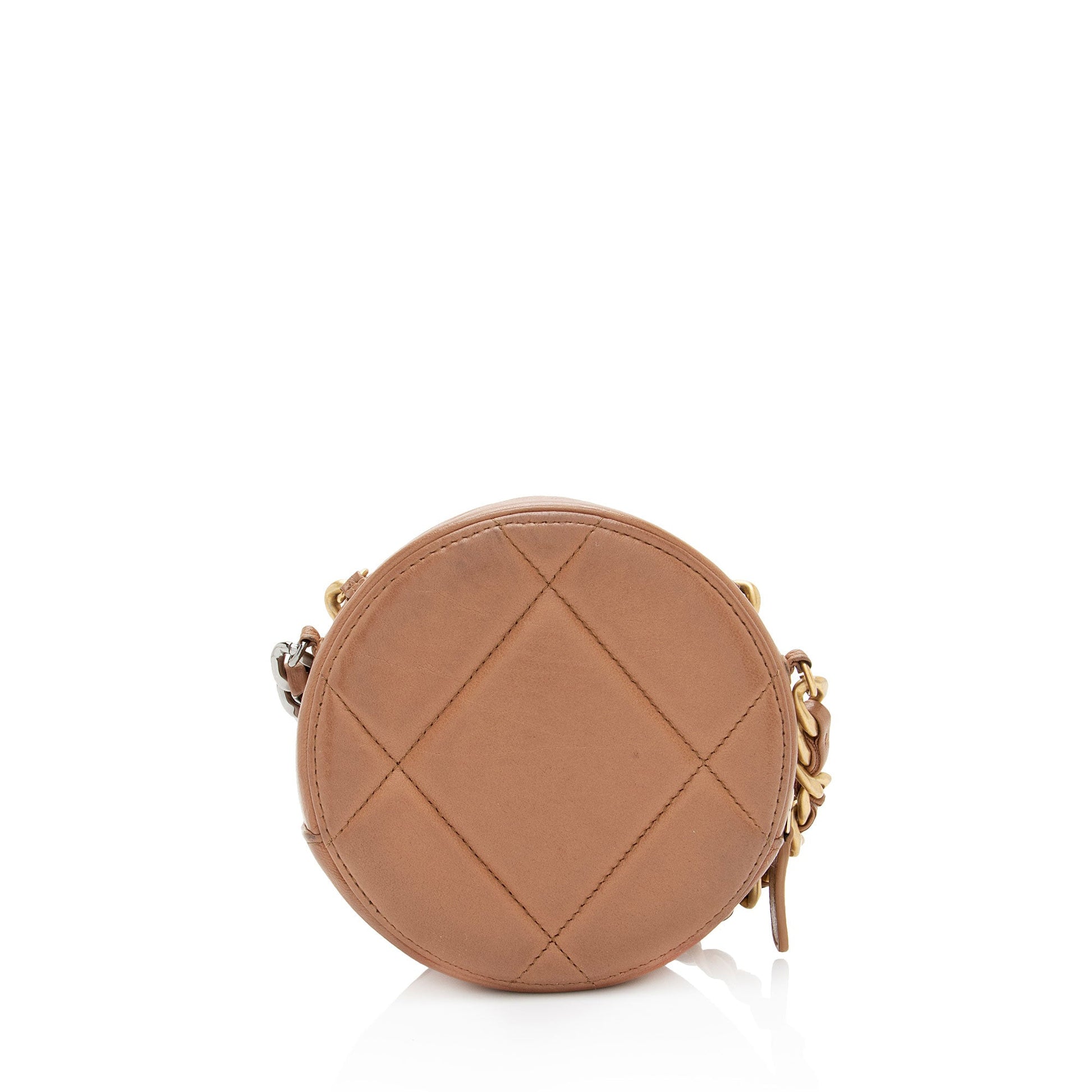 Chanel Lambskin 19 Round SHF-p9Azmt Clutch Bag