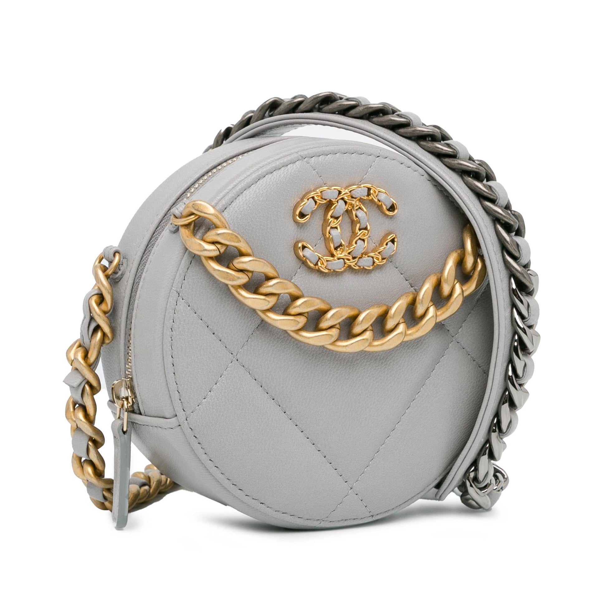 Chanel Lambskin 19 Round SHG-mHo6g9 Clutch Bag