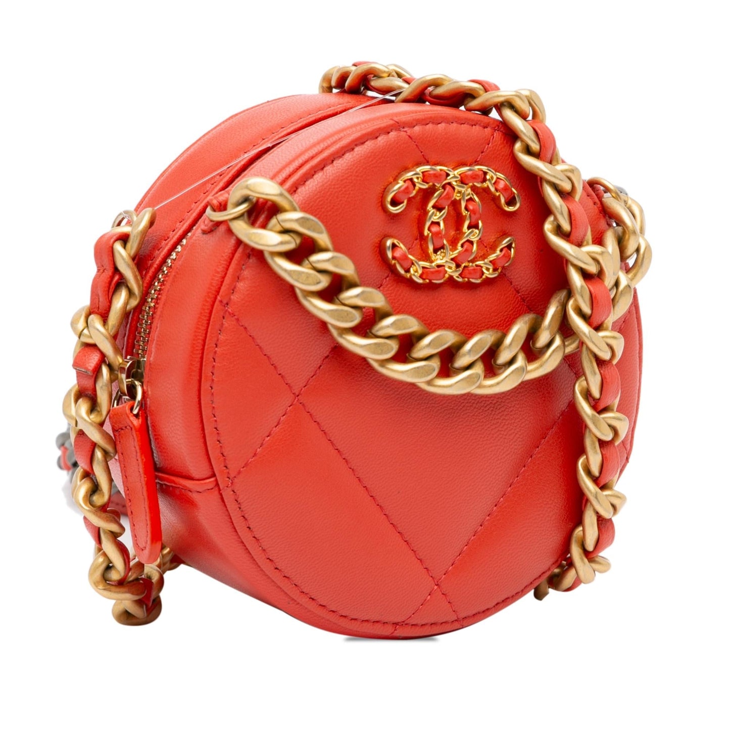 Chanel Lambskin 19 Round SHG-mkI7IP Clutch Bag