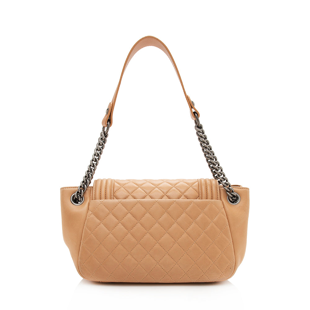 Chanel Lambskin Accordion Boy SHF Shoulder Bag