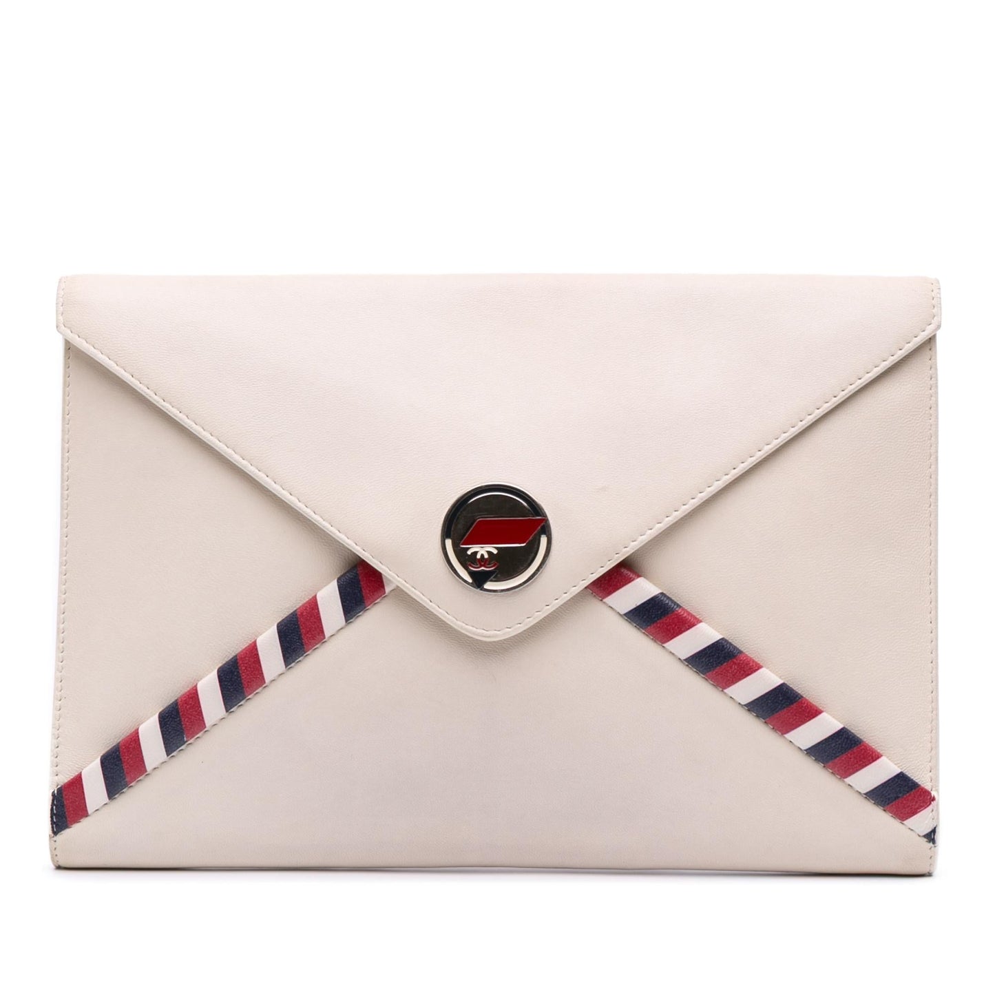 Chanel Lambskin Airlines Envelope Clutch Bag