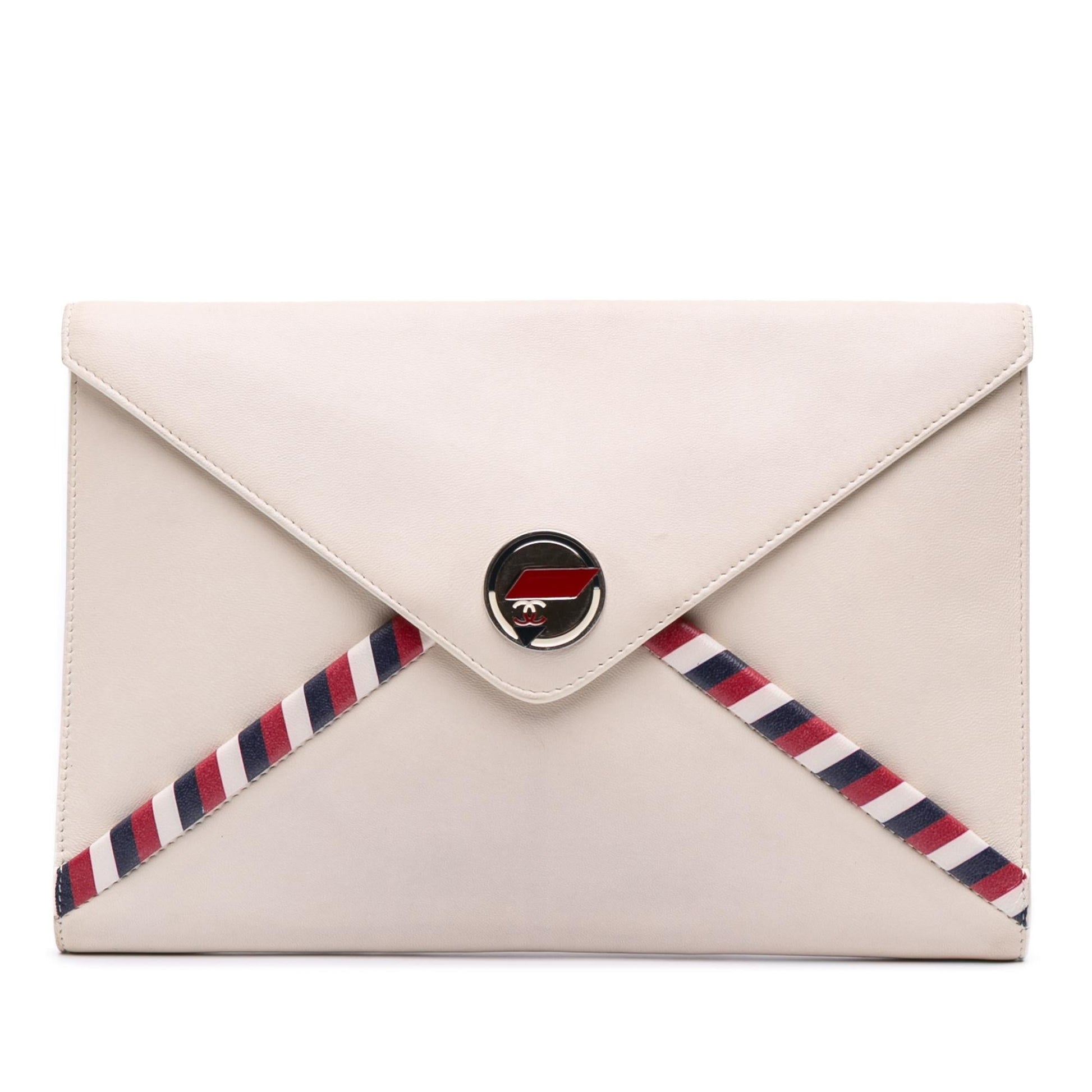 Chanel Lambskin Airlines Envelope Clutch Bag