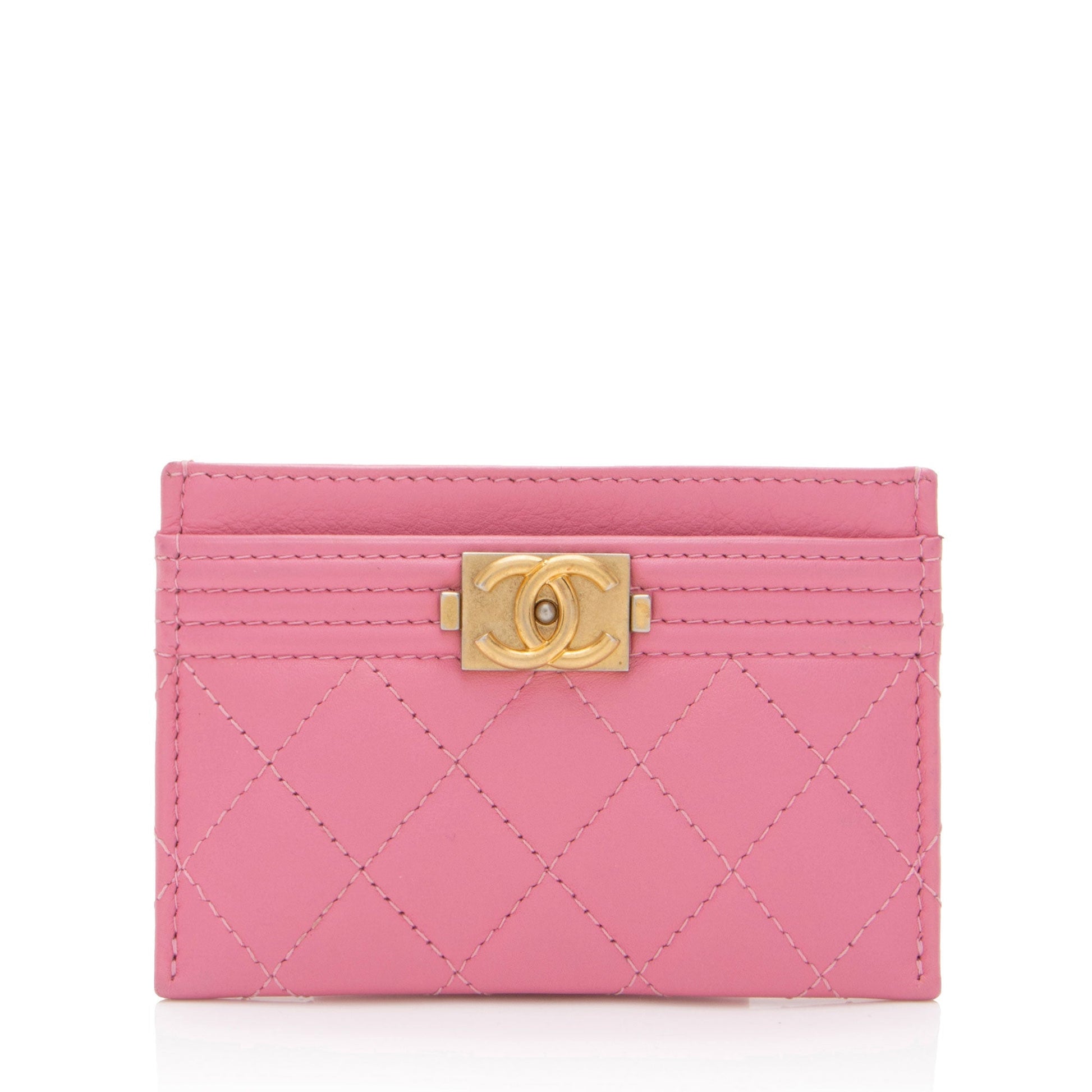 Chanel Lambskin Boy Card Holder SHF-xyoKJV Wallet Case