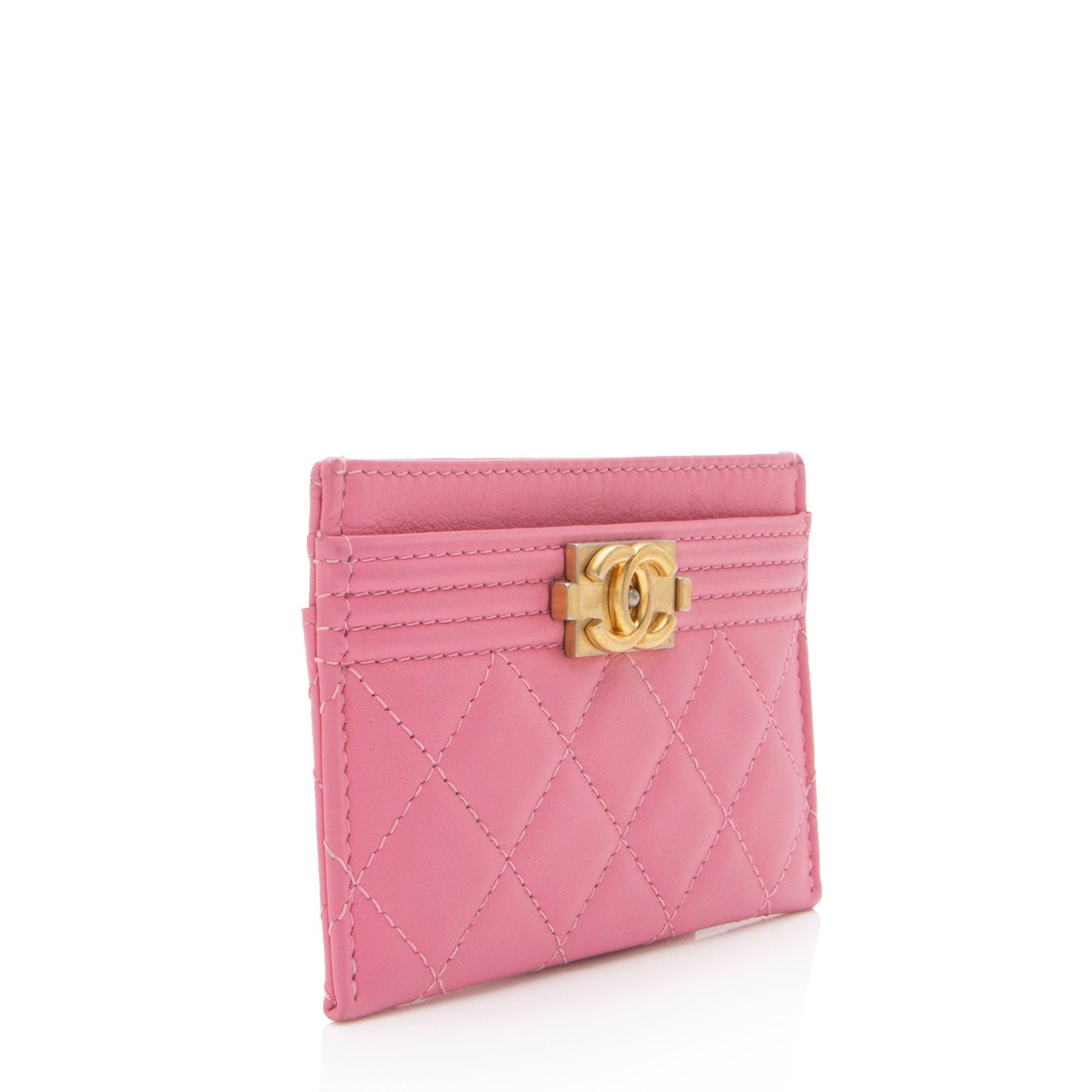 Chanel Lambskin Boy Card Holder SHF-xyoKJV Wallet Case