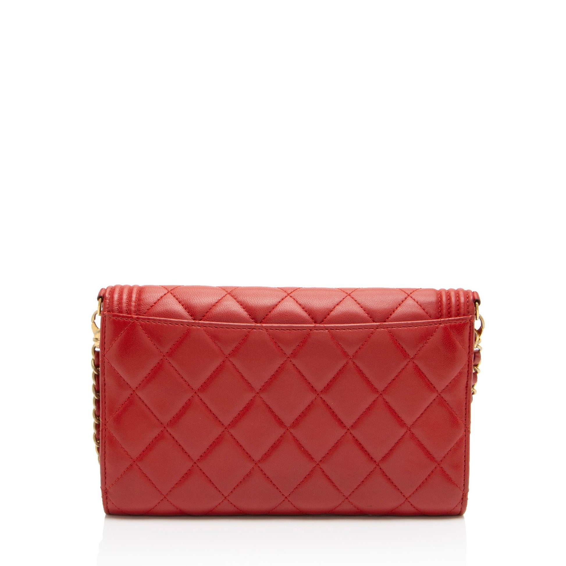 Chanel Lambskin Boy on Clutch Bag