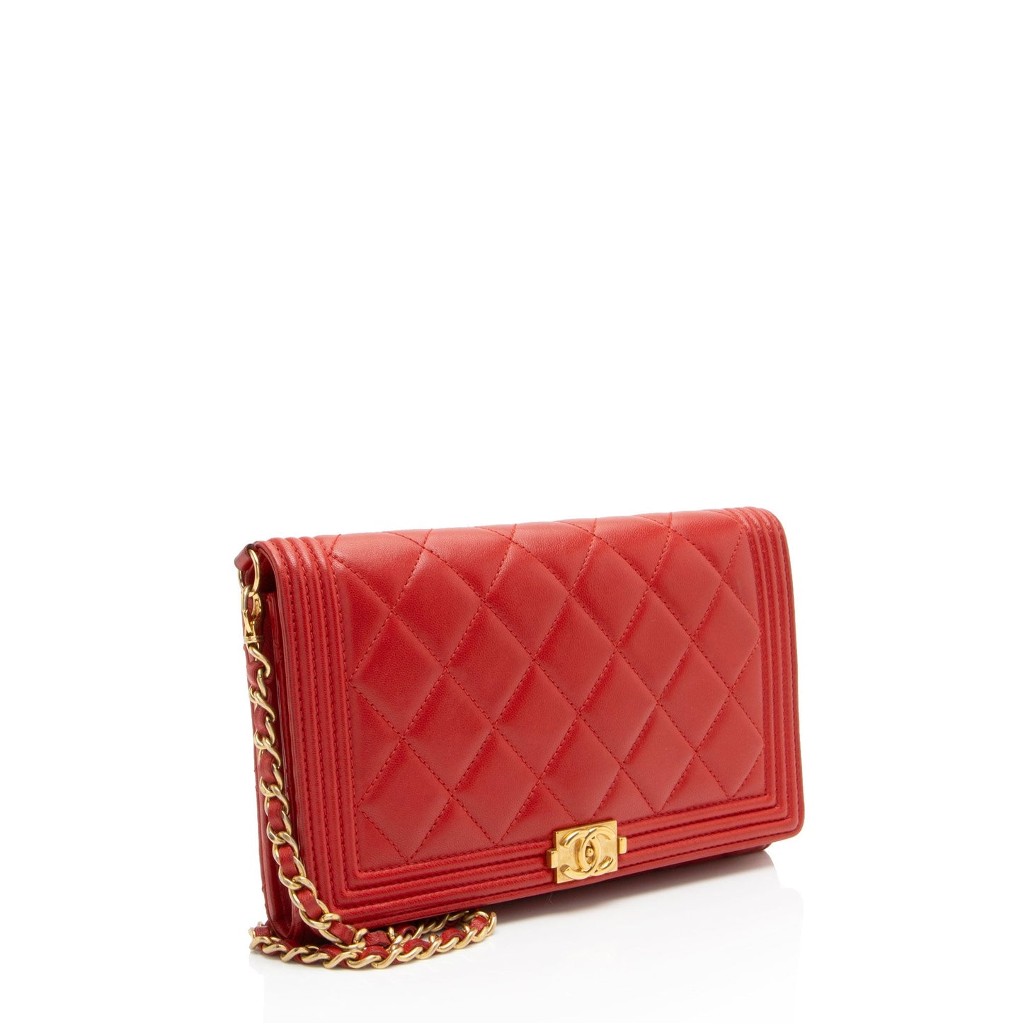 Chanel Lambskin Boy on Clutch Bag