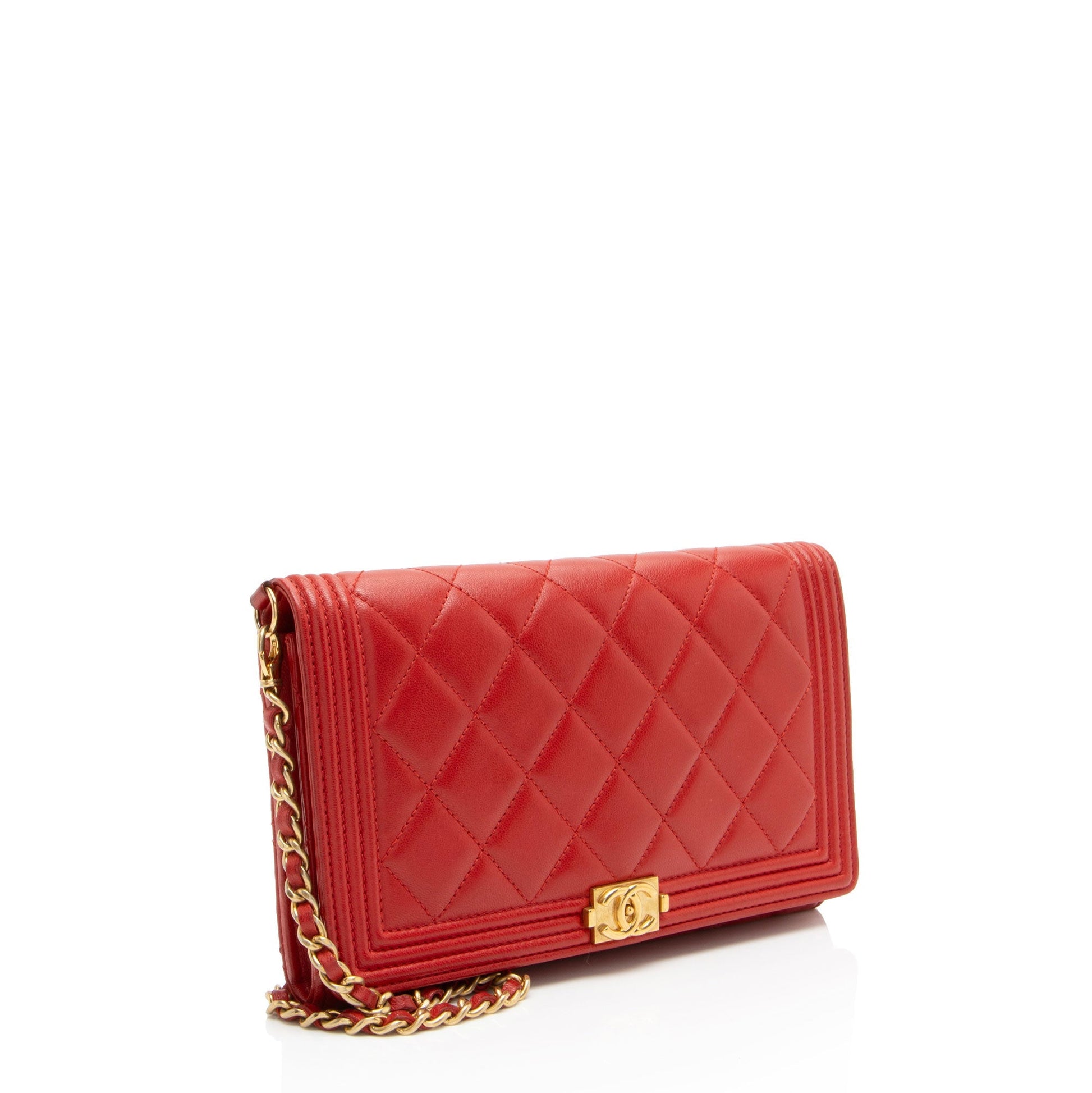 Chanel Lambskin Boy on Clutch Bag