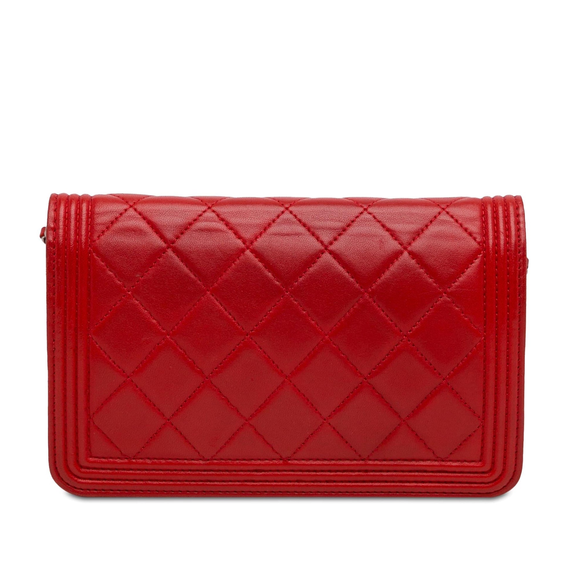 Chanel Lambskin Boy On SHG-WD2kyT Wallet Case