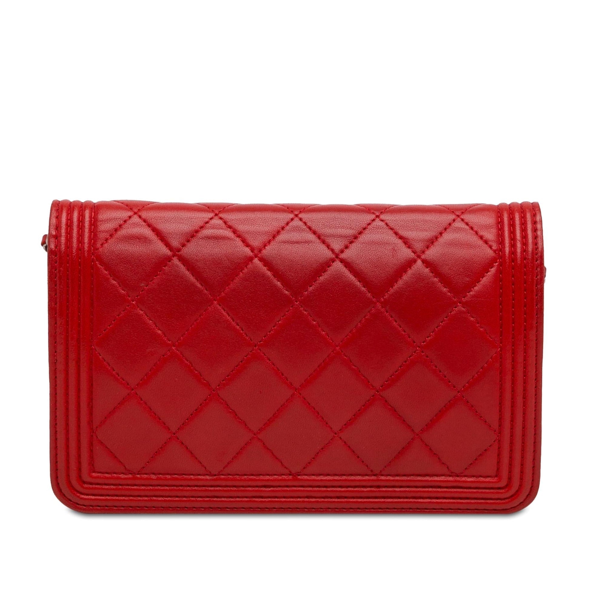 Chanel Lambskin Boy Wallet On Chain (SHG-WD2kyT)