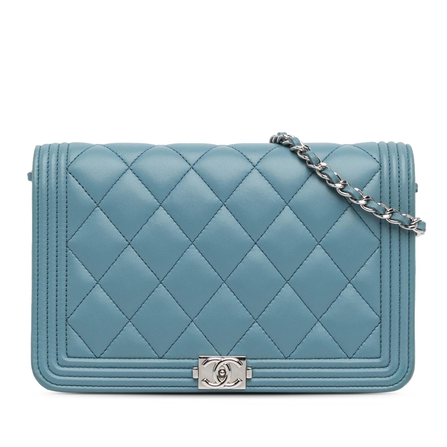 Chanel Lambskin Boy On Wallet Case