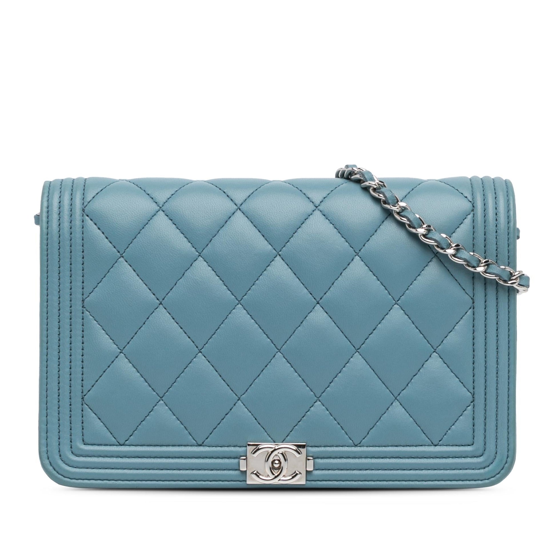 Chanel Lambskin Boy On Wallet Case