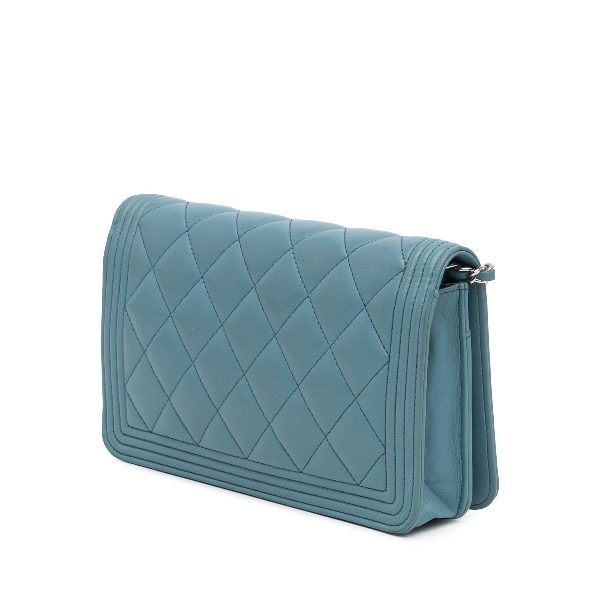 Chanel Lambskin Boy On Wallet Case