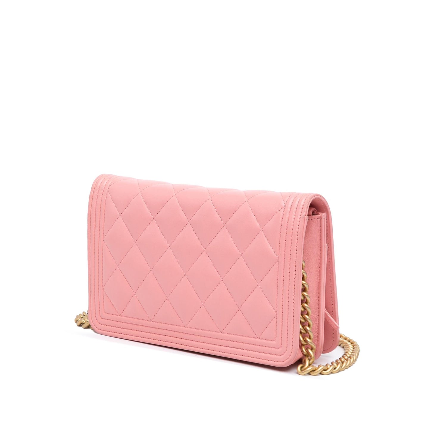 Chanel Lambskin Boy On Wallet Case Shg 2Cstmn