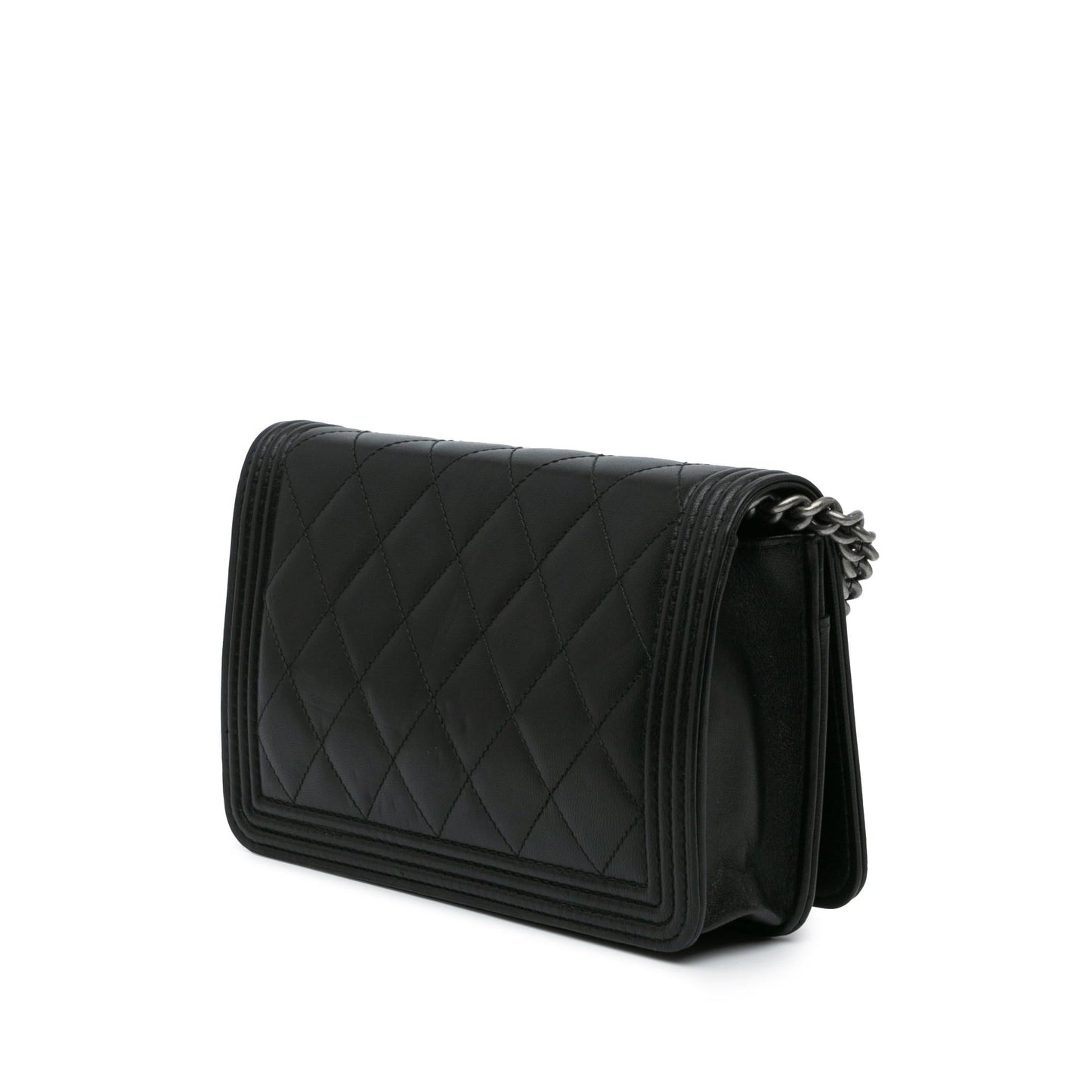 Chanel Lambskin Boy On Wallet Case Shg 6Ly5Ku