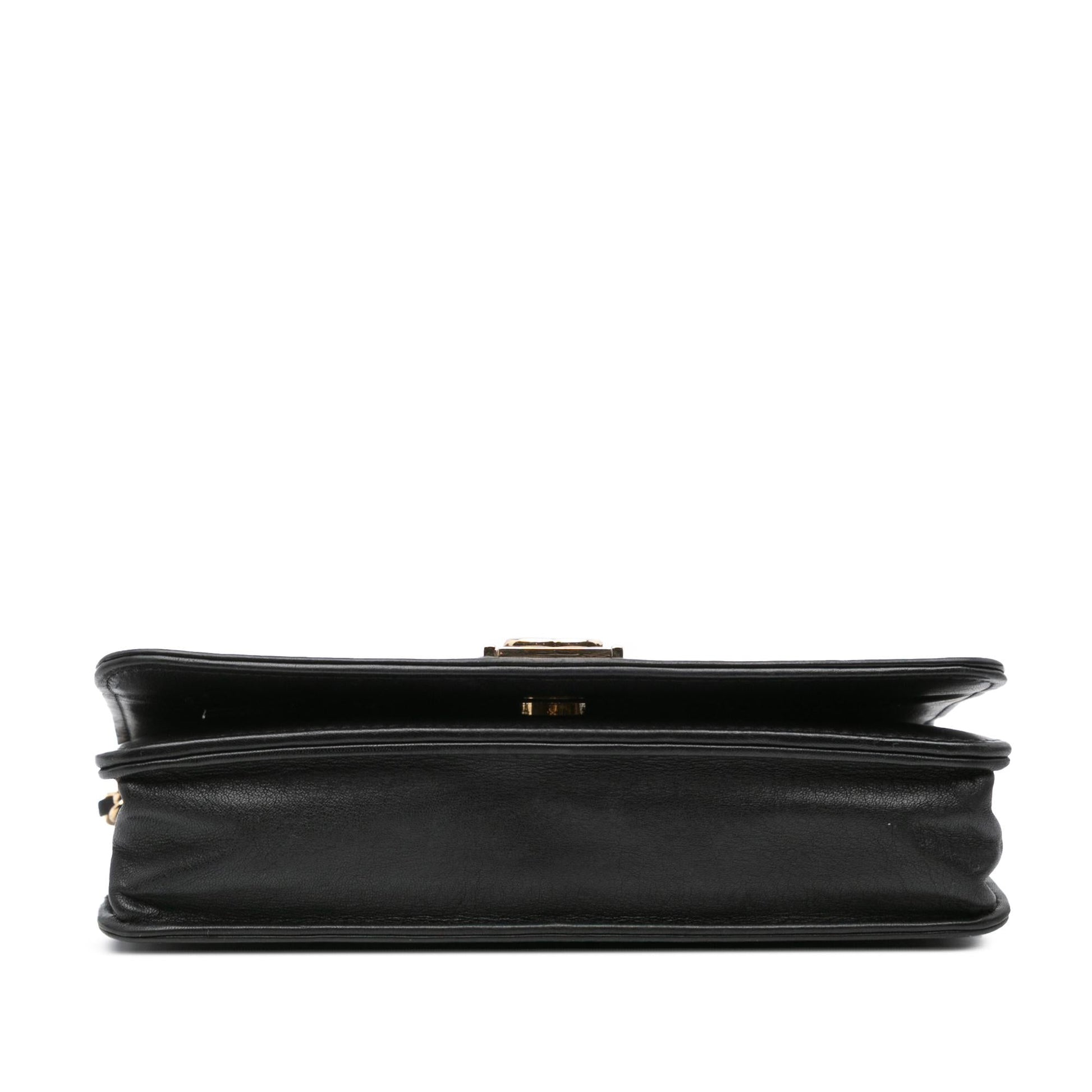 Chanel Lambskin Boy On Wallet Case On Chain