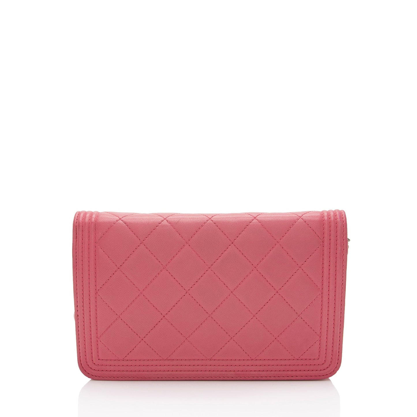 Chanel Lambskin Boy on Wallet Case Chain 2
