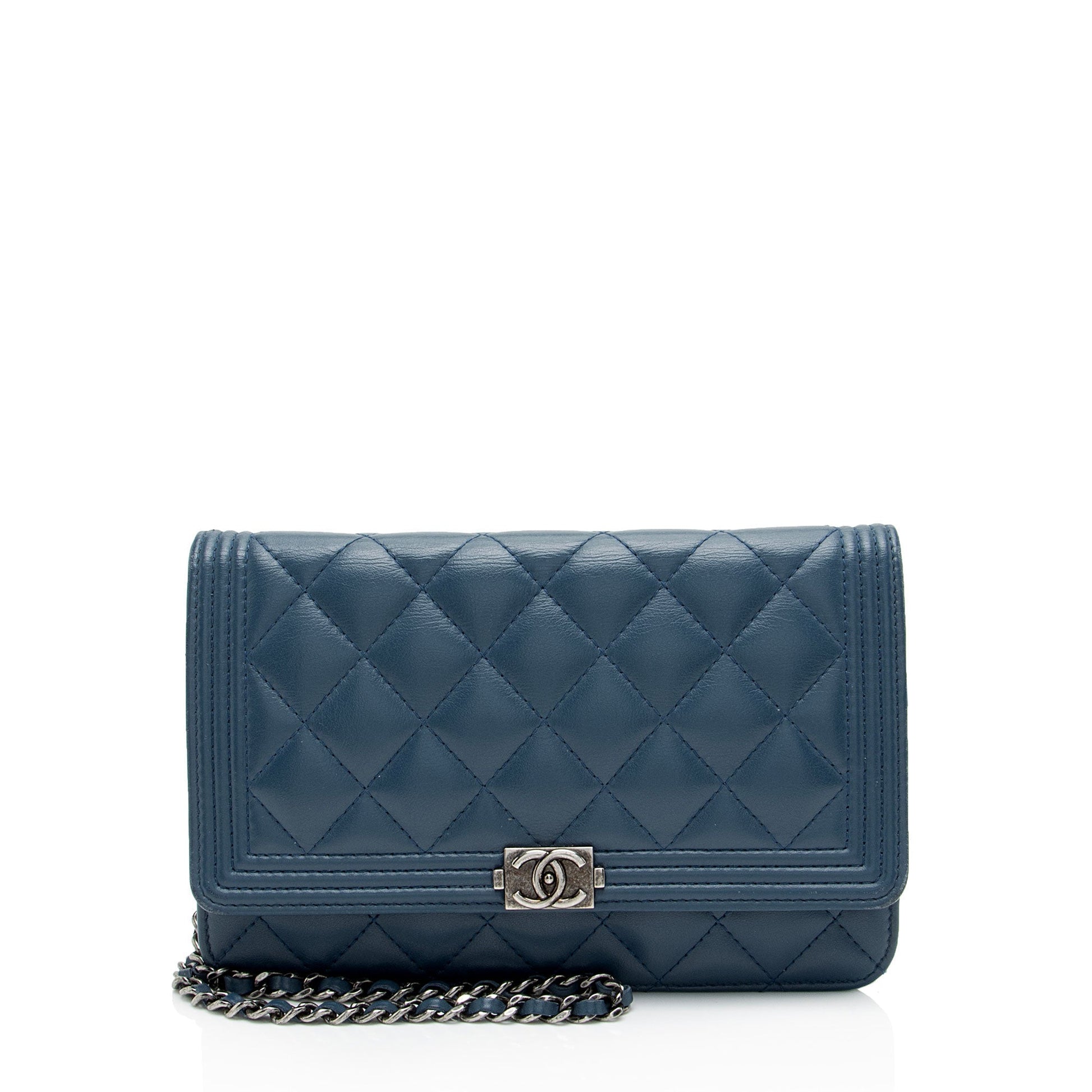 Chanel Lambskin Boy on Wallet Case Chain 3