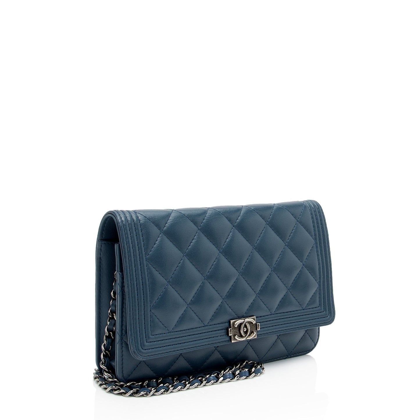 Chanel Lambskin Boy on Wallet Case Chain 3